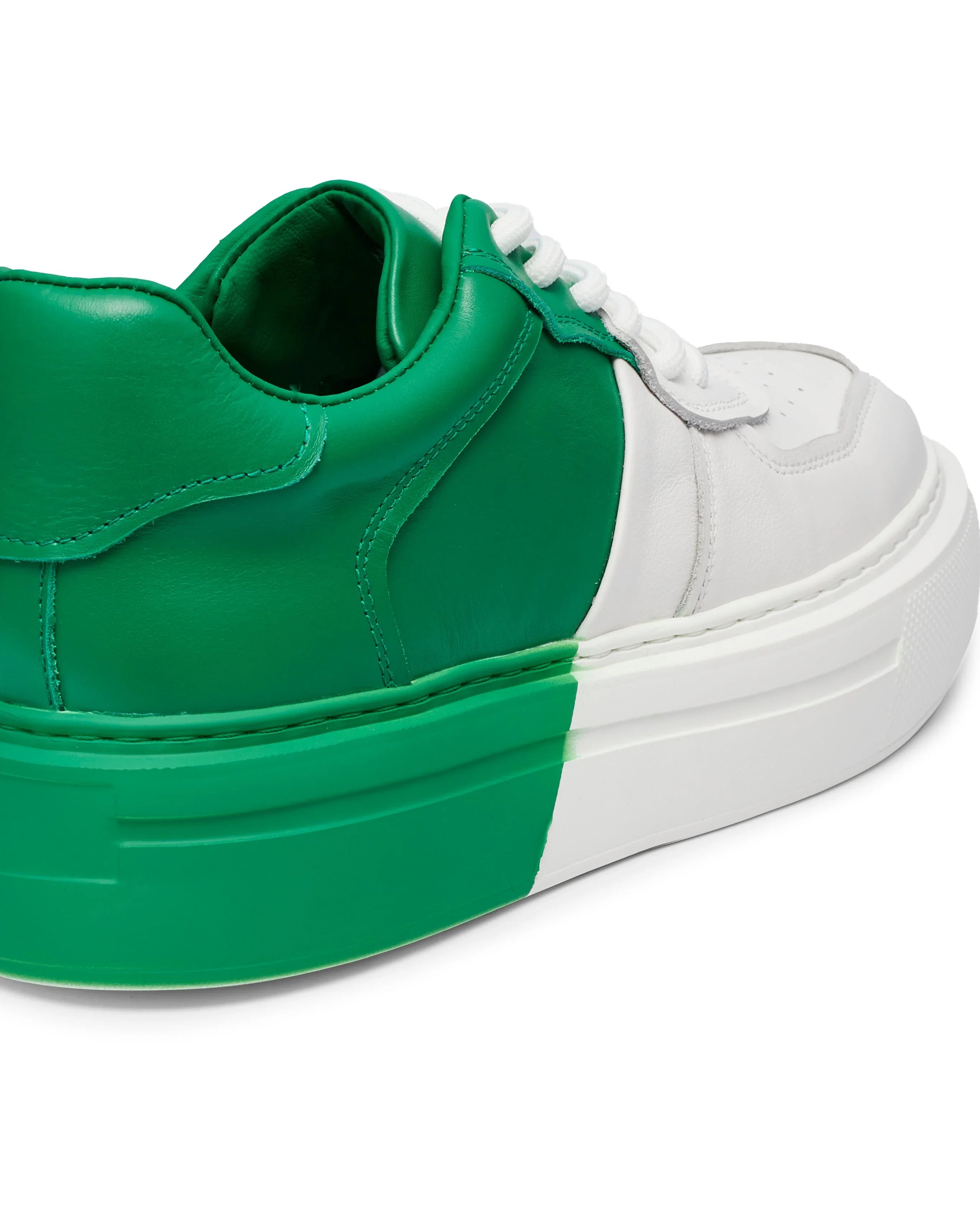 PROJECTWEAR | Fergie Dual Colour Leather Sneaker Green