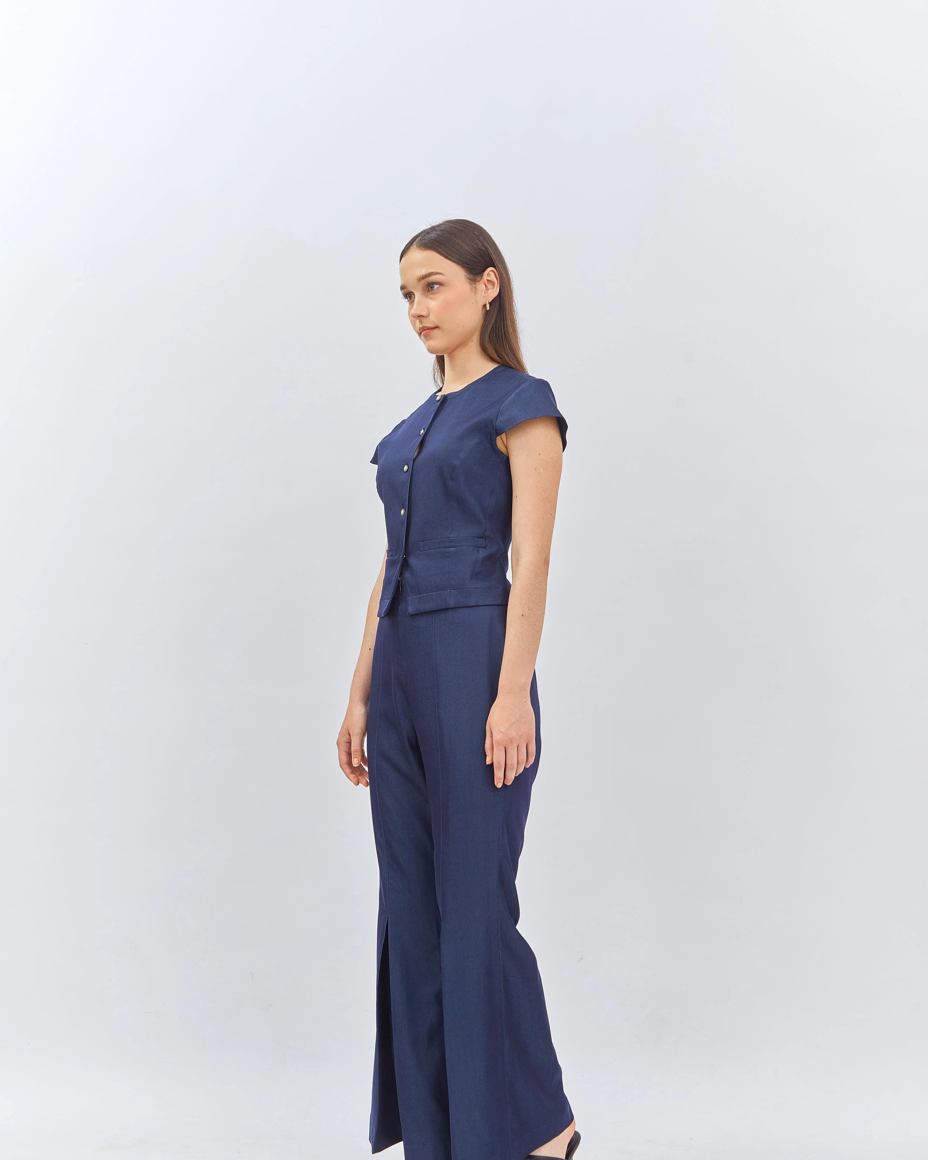 CAELI ECO LUXE | Tailored Button Top