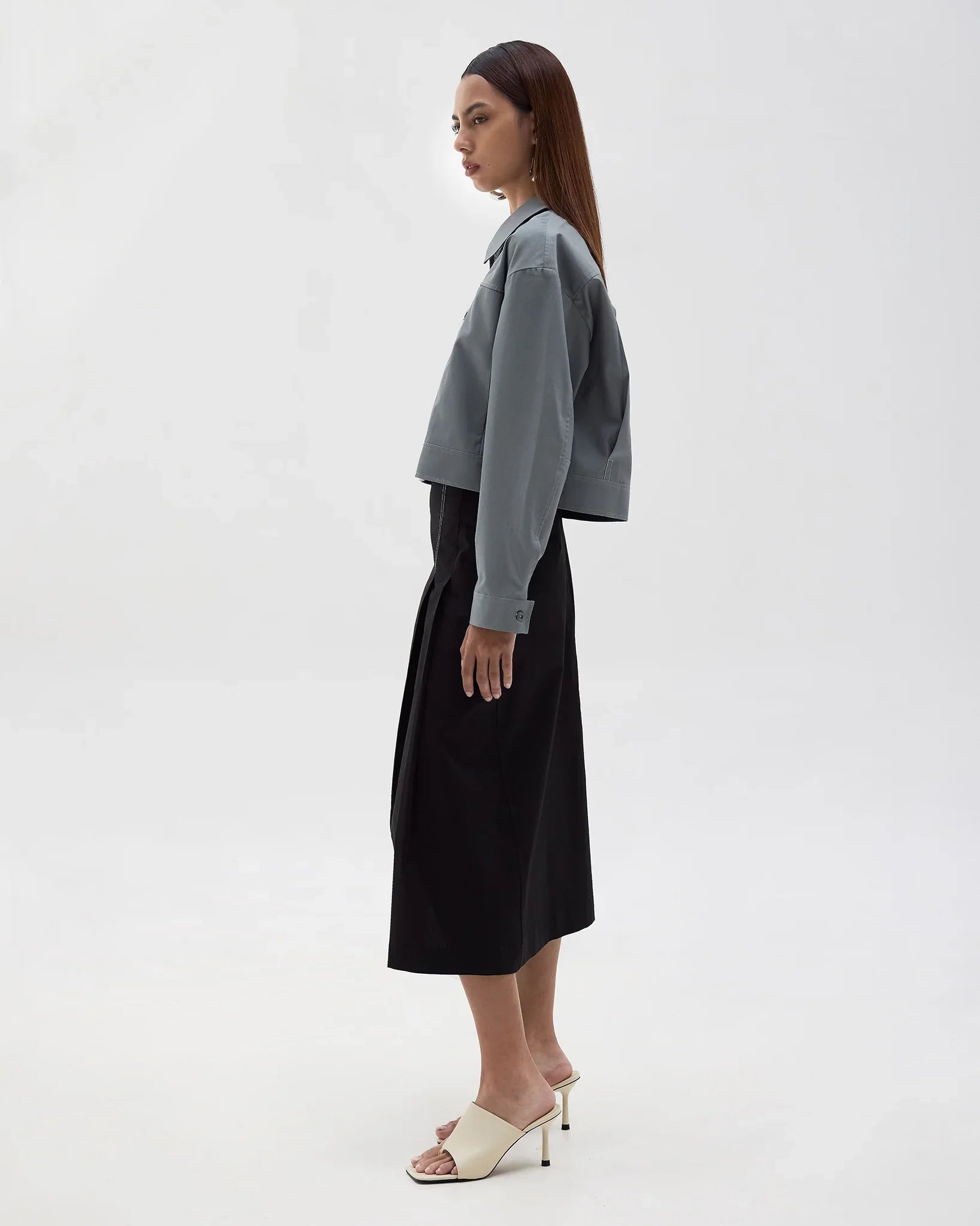 ROCK DAISY | Franchie Japanese Cropped Cotton Jacket Grey