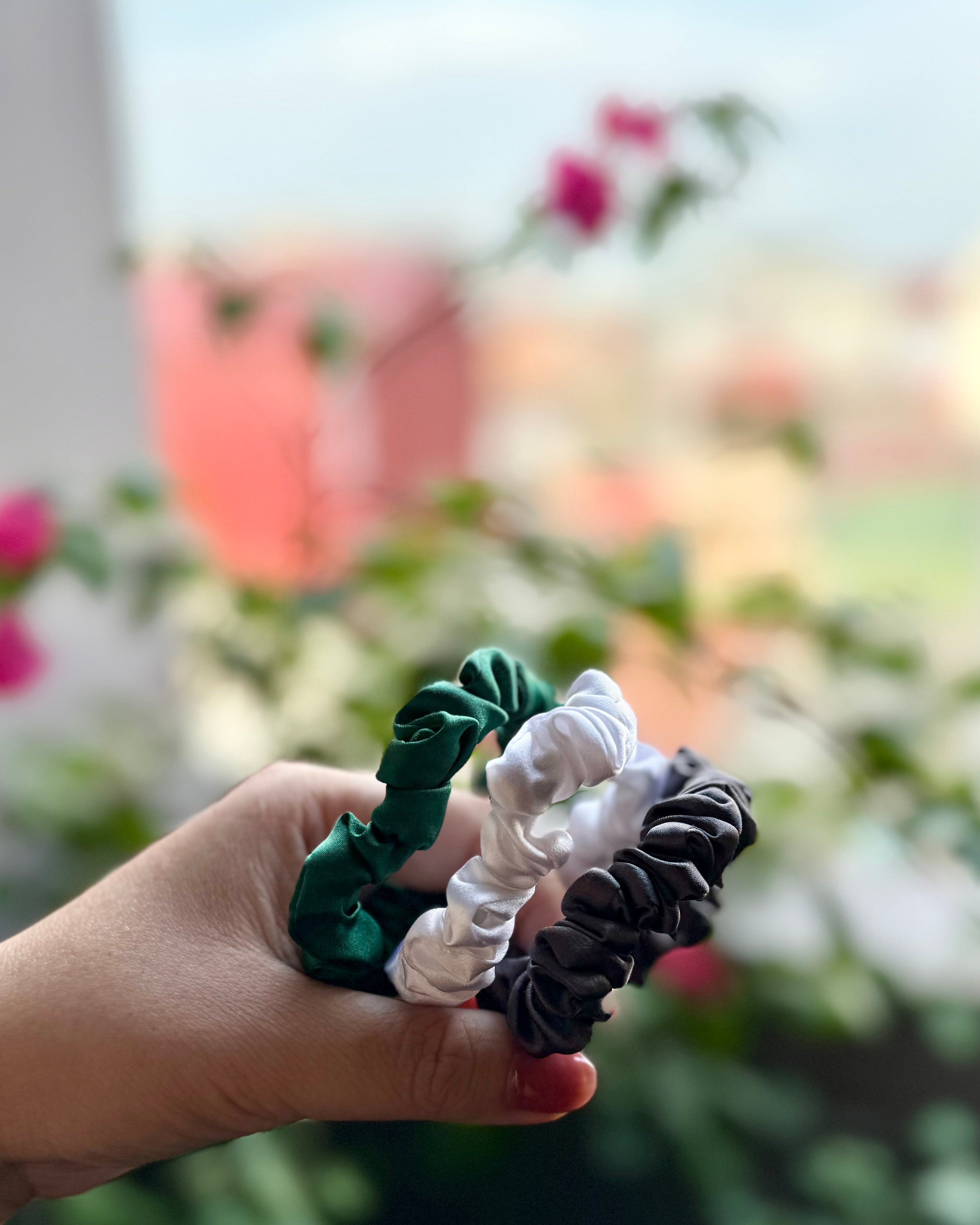 BELLS & BIRDS | Mulberry Silk Scrunchies (Set of 3)