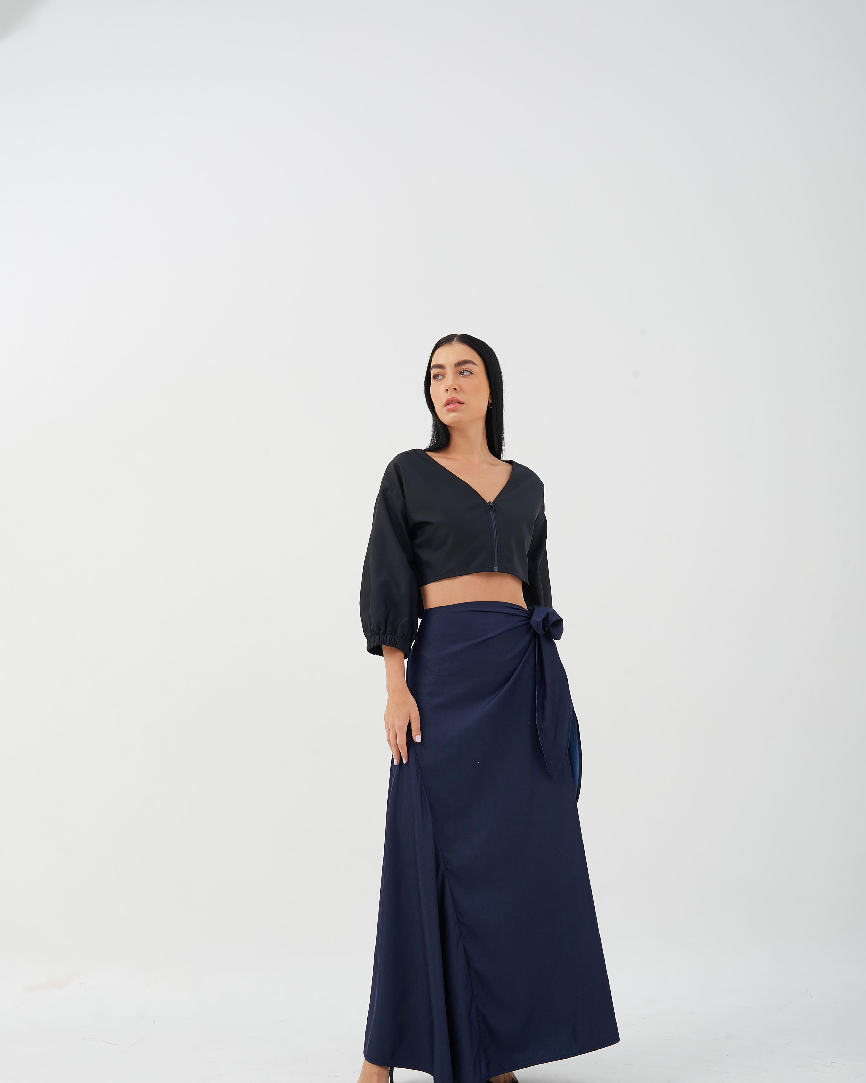 CAELI ECO LUXE | Cropped Puff Sleeve Jacket