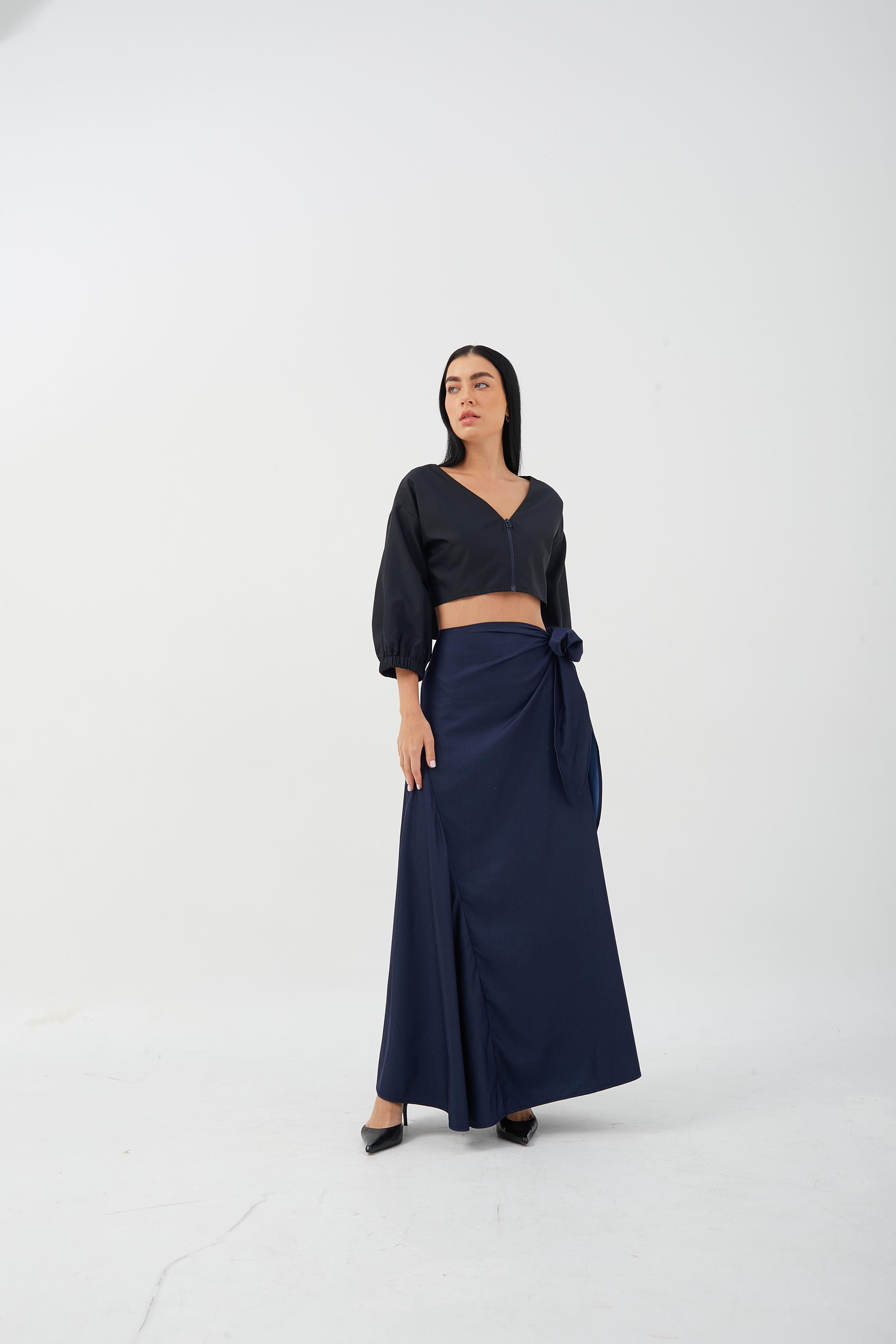 CAELI ECO LUXE | Cropped Puff Sleeve Jacket