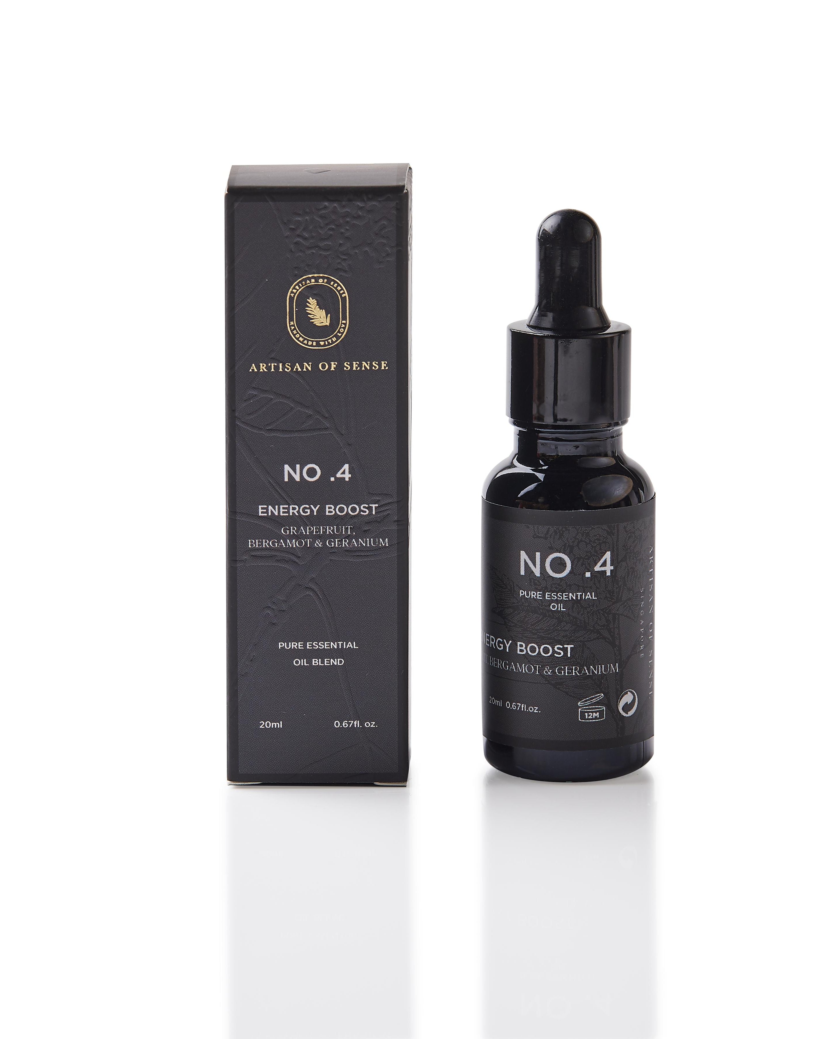 ARTISAN OF SENSE | No.4 Energy Boost Essential Oil Blend | Grapefruit Bergamot & Geranium