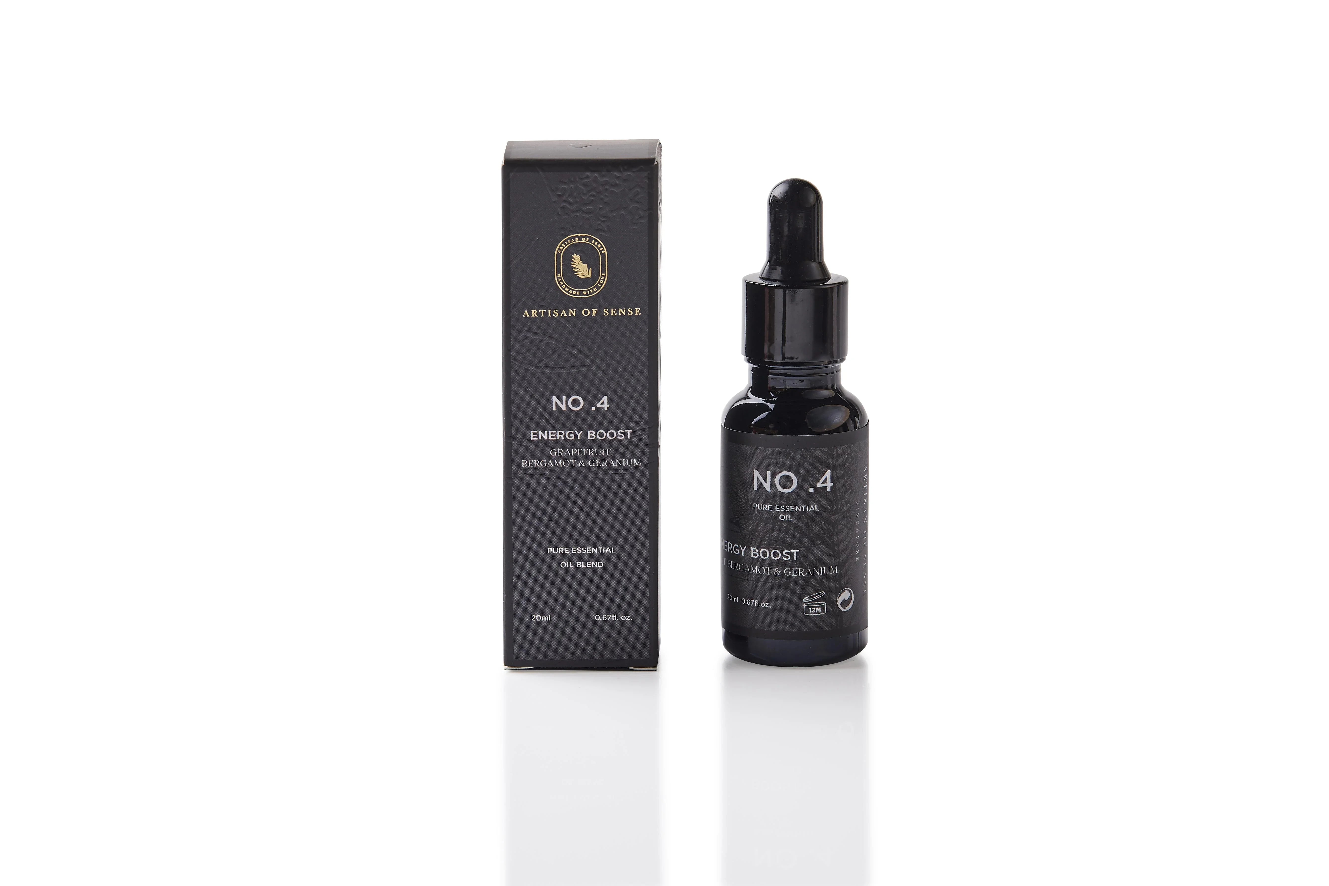 ARTISAN OF SENSE | No.4 Energy Boost Essential Oil Blend | Grapefruit Bergamot & Geranium