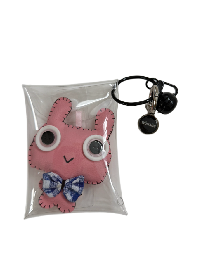 WU HAUS | Bag Charm | Boggle/ Pink Cat
