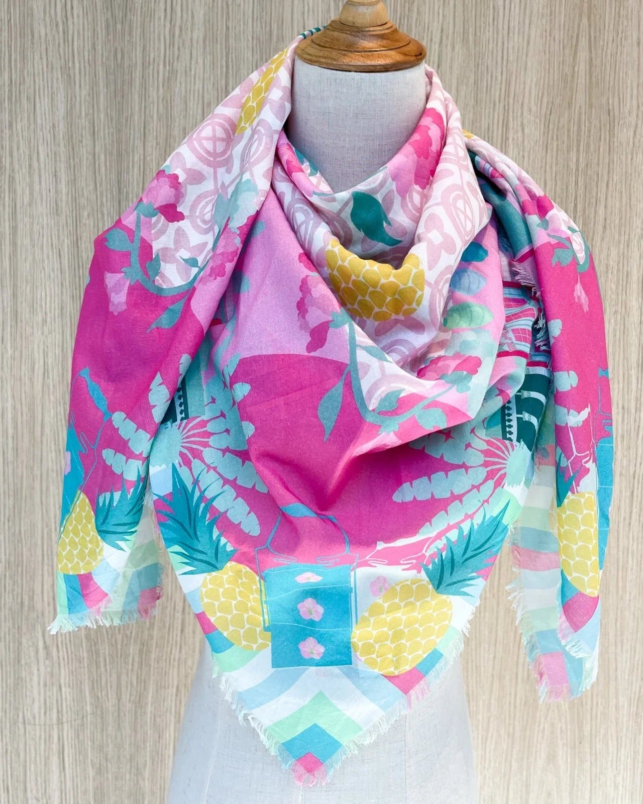 BINARY STYLE | Peranakan Manis 115x115cm Square Scarf