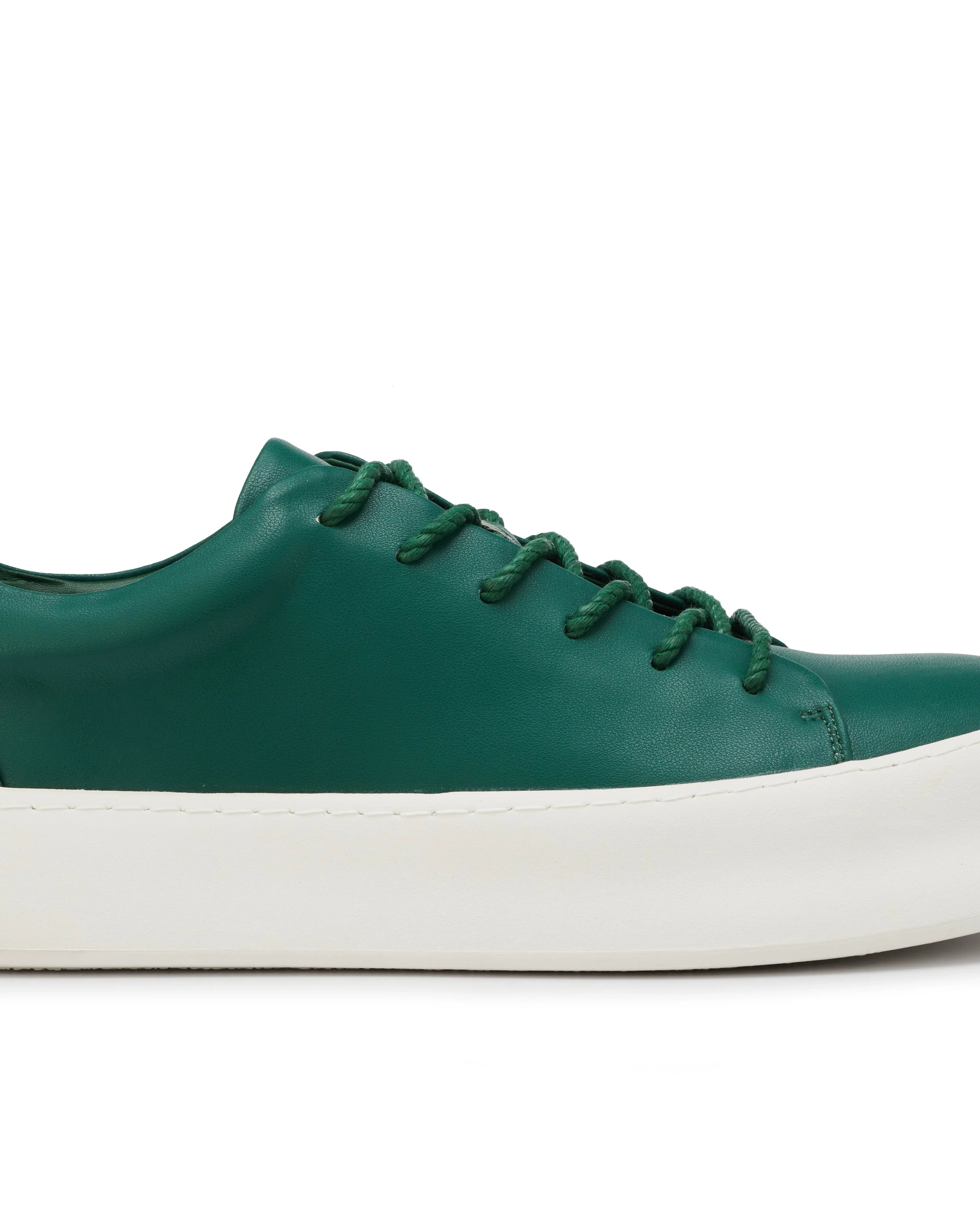 PROJECTWEAR | FALLON Low Cut Faux Leather Sneaker Green