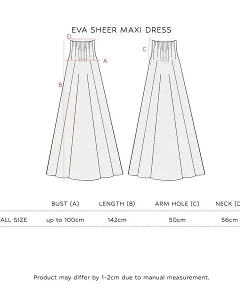 SAYA | Eva - Sheer Maxi Dress