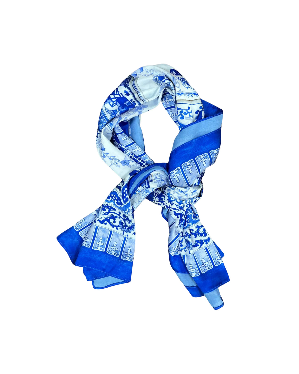 SINGLAPA | Blue Porcelain Scarf