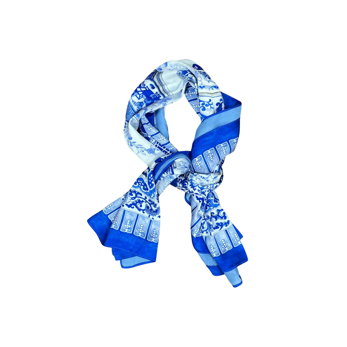 SINGLAPA | Blue Porcelain Scarf