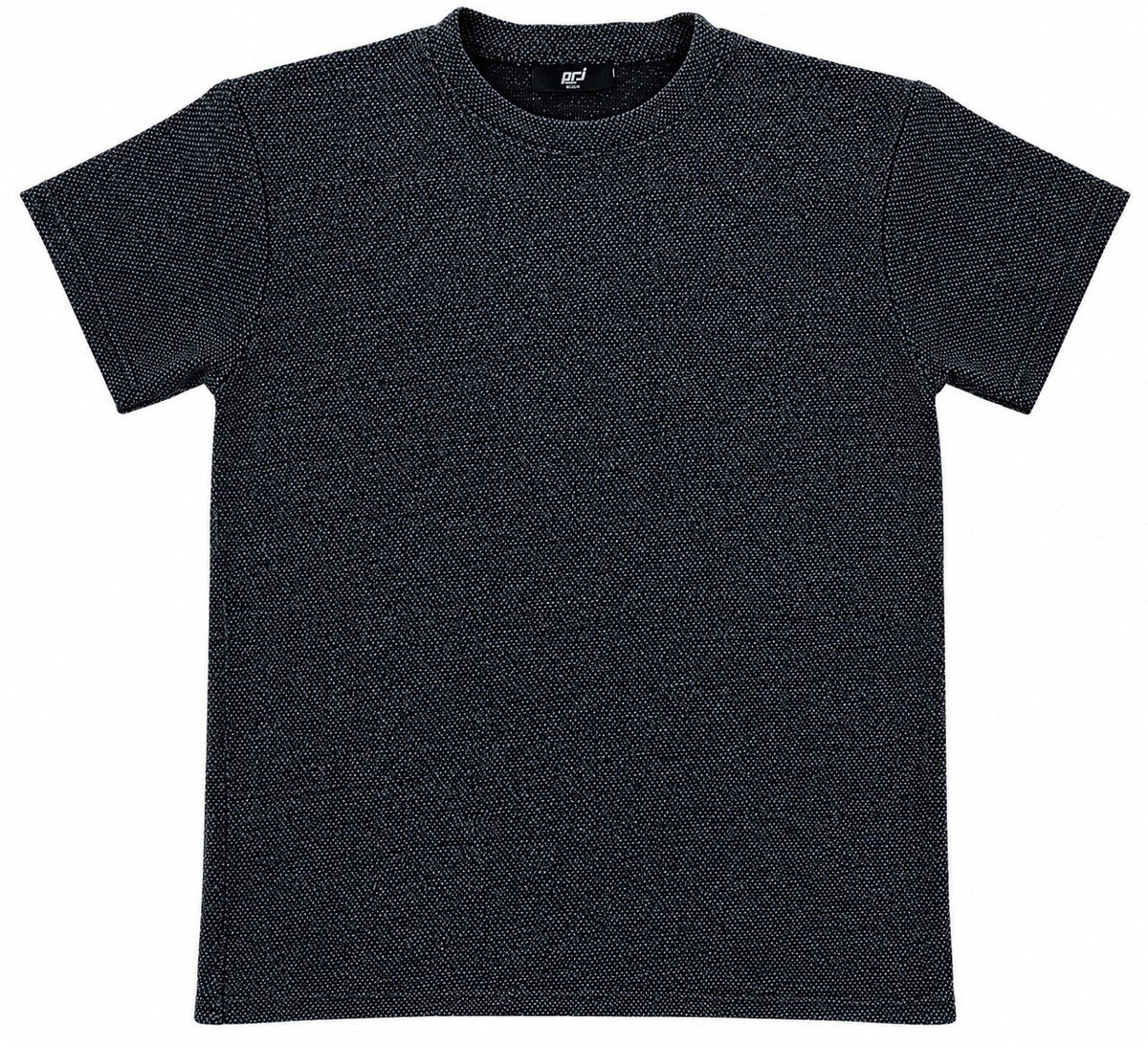PROJET1826 | Round Neck Textured Tee | Black