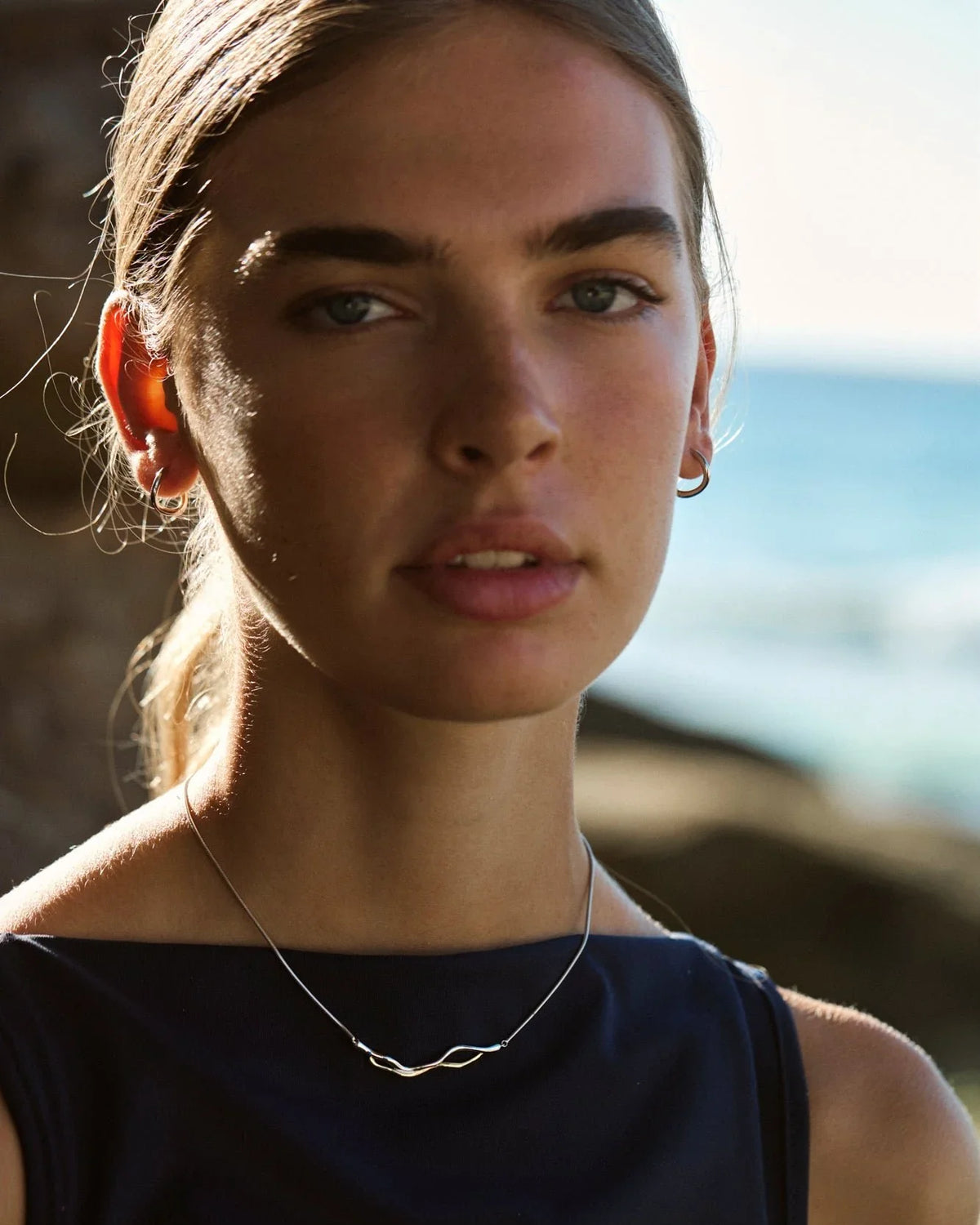 RINA LEE | Flow Mixed Metal Sculptural Necklace