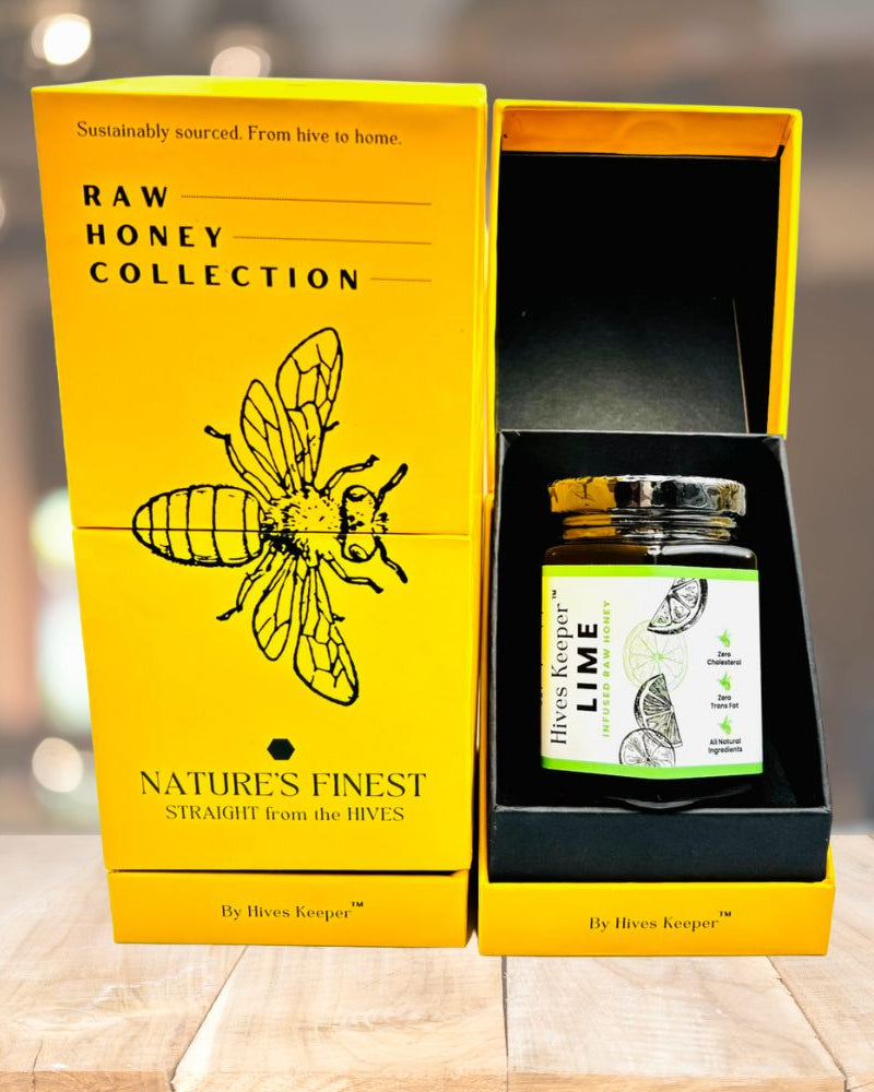 HIVES KEEPER | Infused Raw Honey (with Gift Box) - Lime Infused Raw Honey