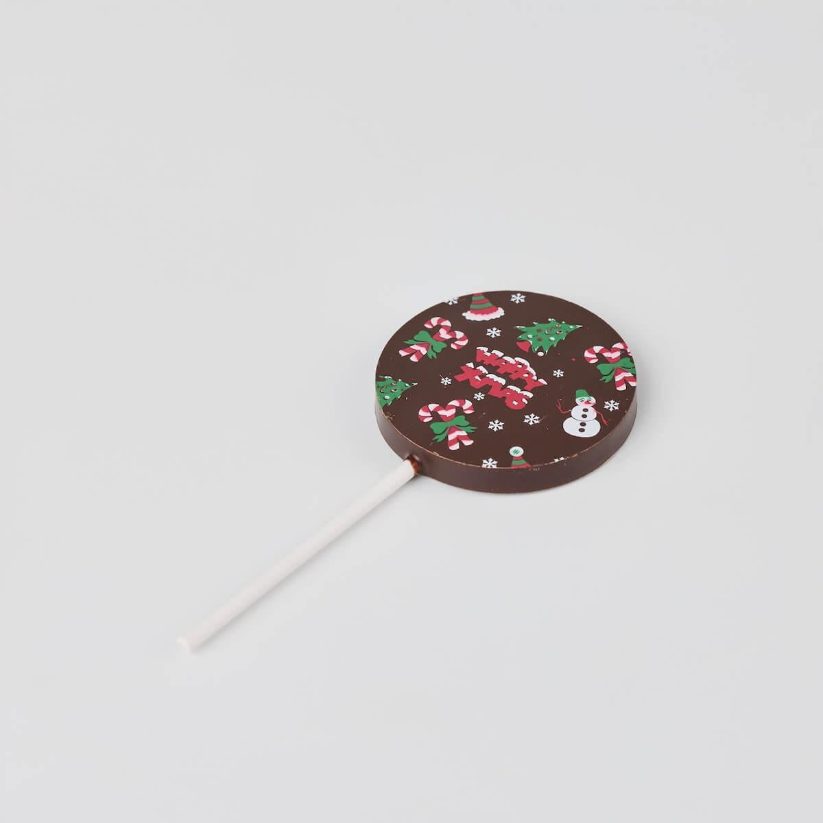 ANJALICHOCOLAT | Christmas Chocolate Lollipop: Semisweet Chocolate