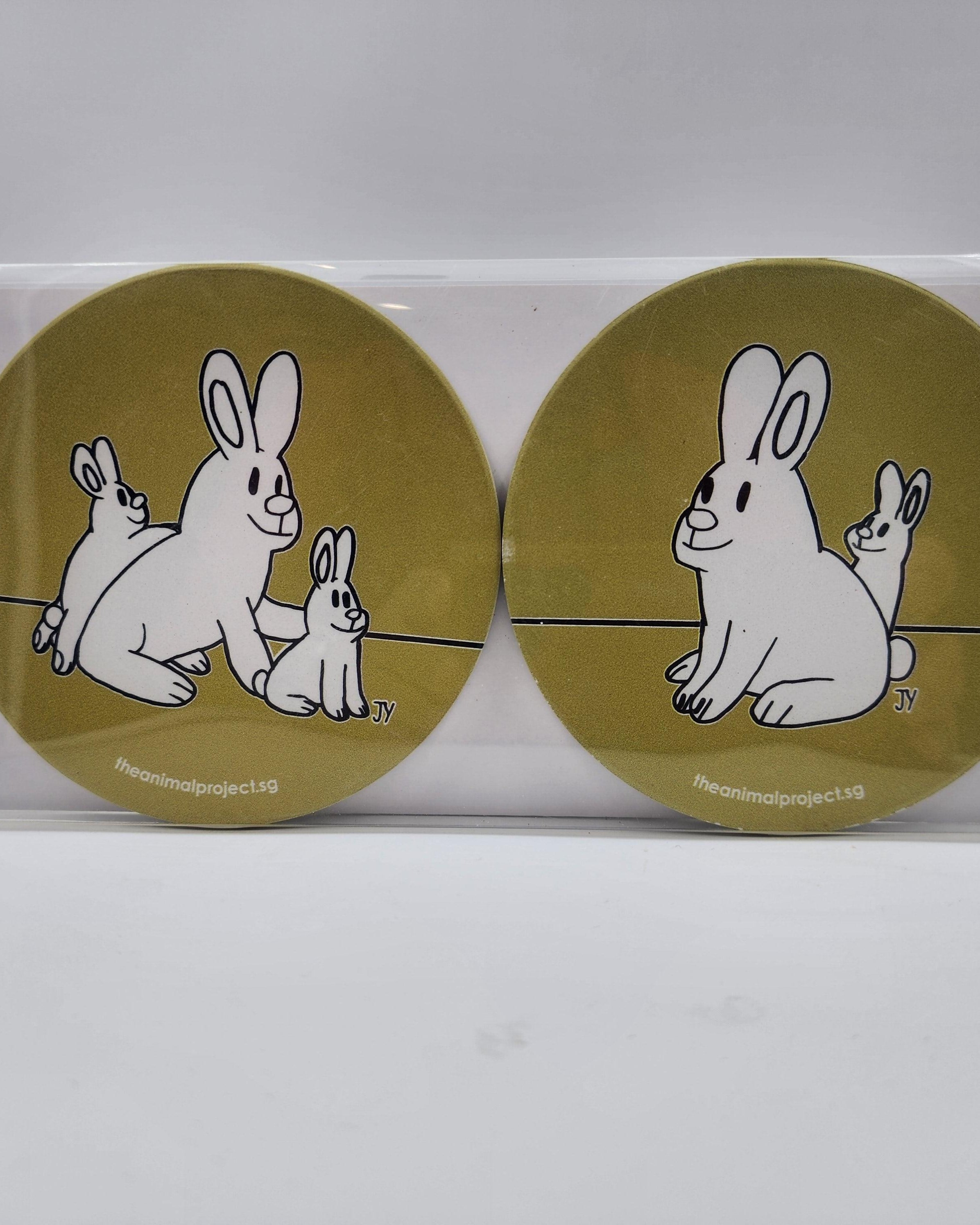 THE ANIMAL PROJECT | Ceramic Coaster (Set of 2) Rabbit