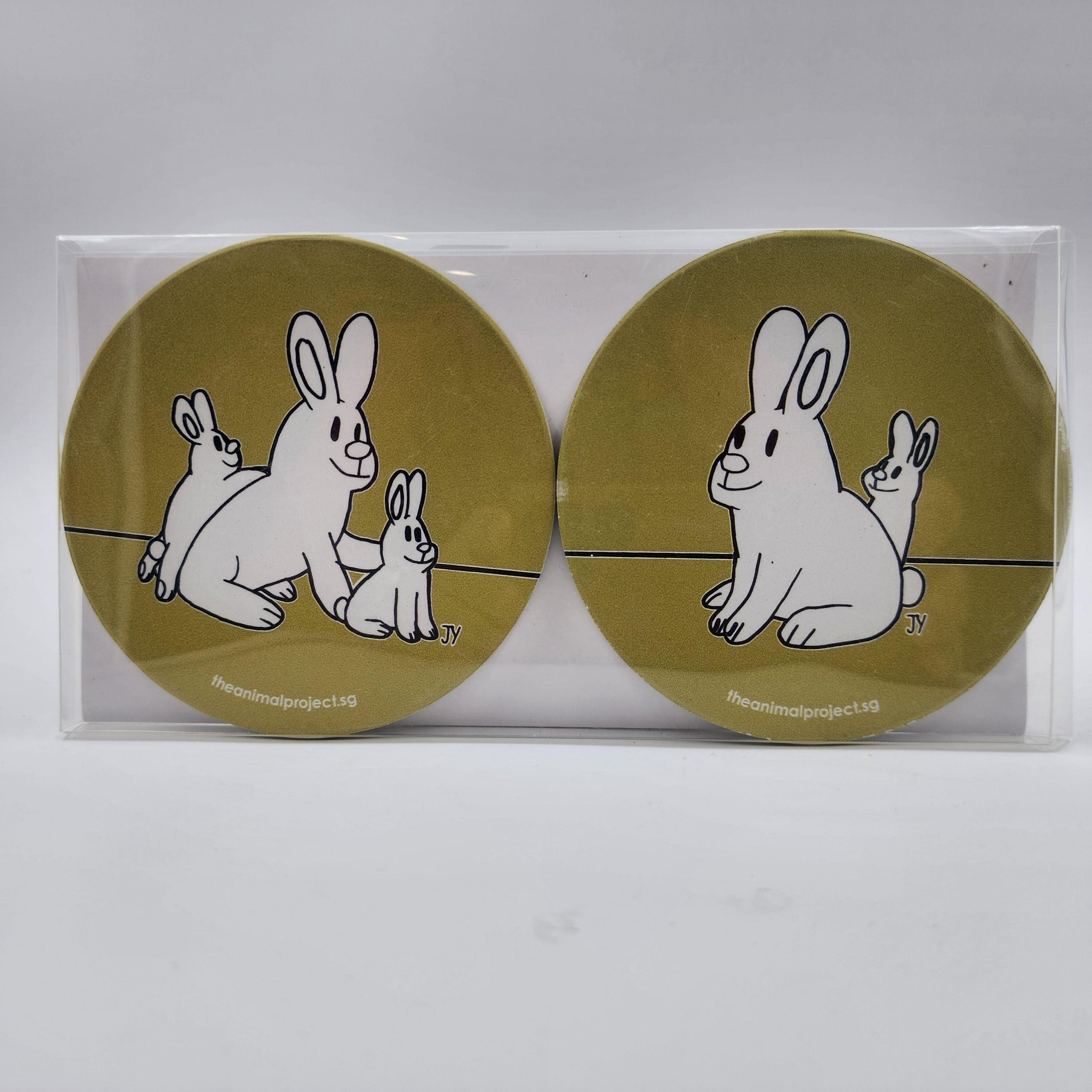 THE ANIMAL PROJECT | Ceramic Coaster (Set of 2) Rabbit