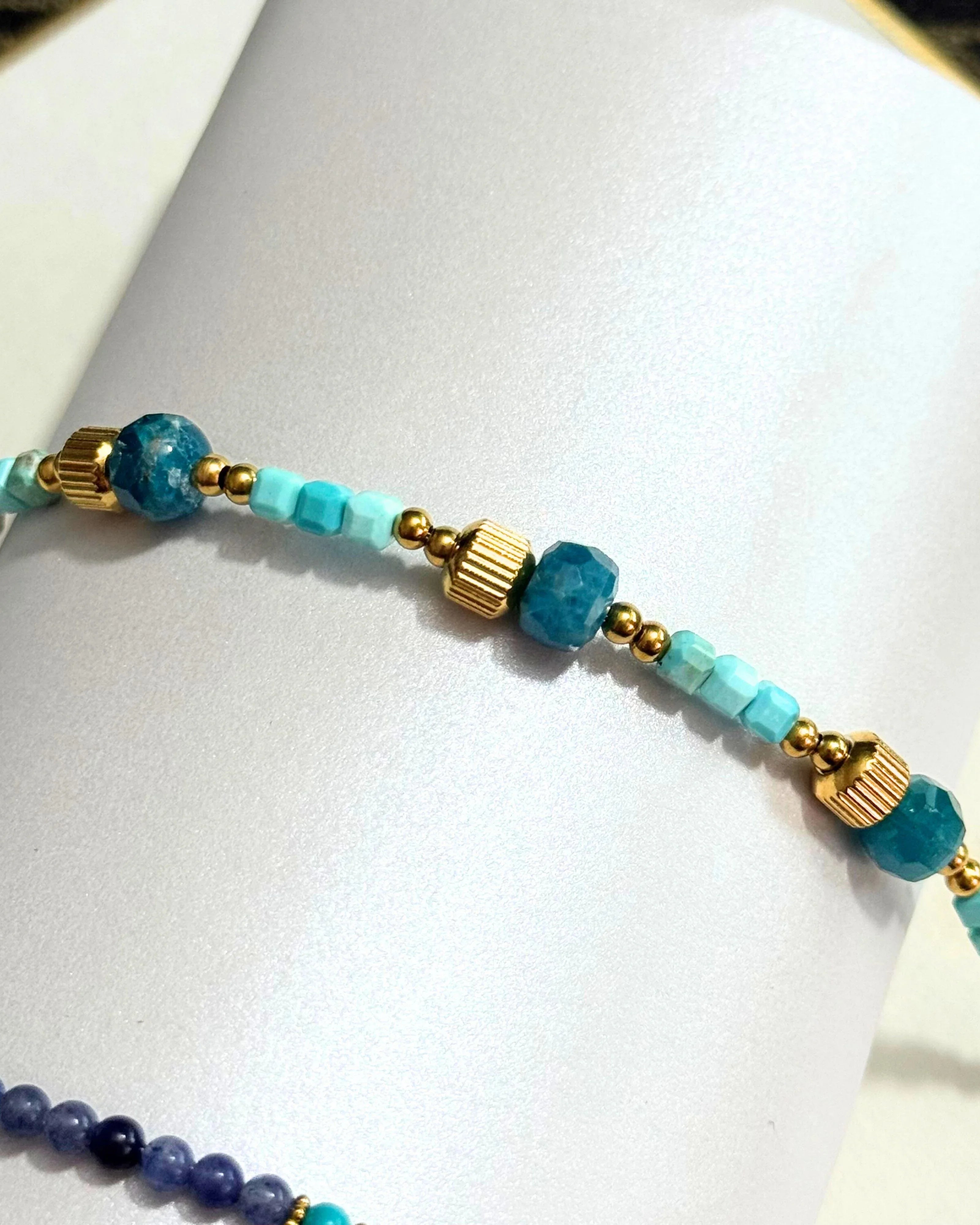 THE ANTECEDENT STORE | B - Direction & Strength Apatite With Turquoise Crystal Bracelet