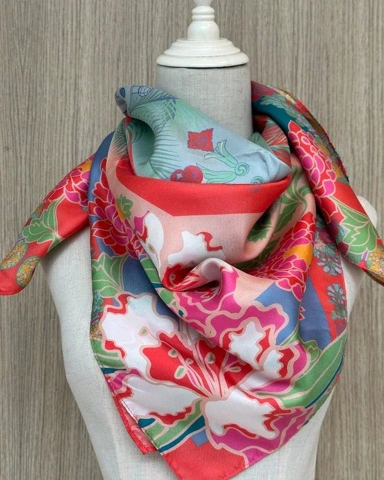 BINARY STYLE | Jalan Besar Silk Square Scarf 87x87cm