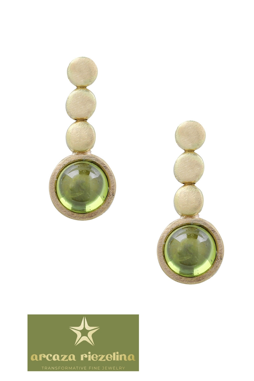 CREATIVE JEWELLERY STUDIO | 18k Gold "Prosperity Peridot" Earrings by Arcaza Riezelina