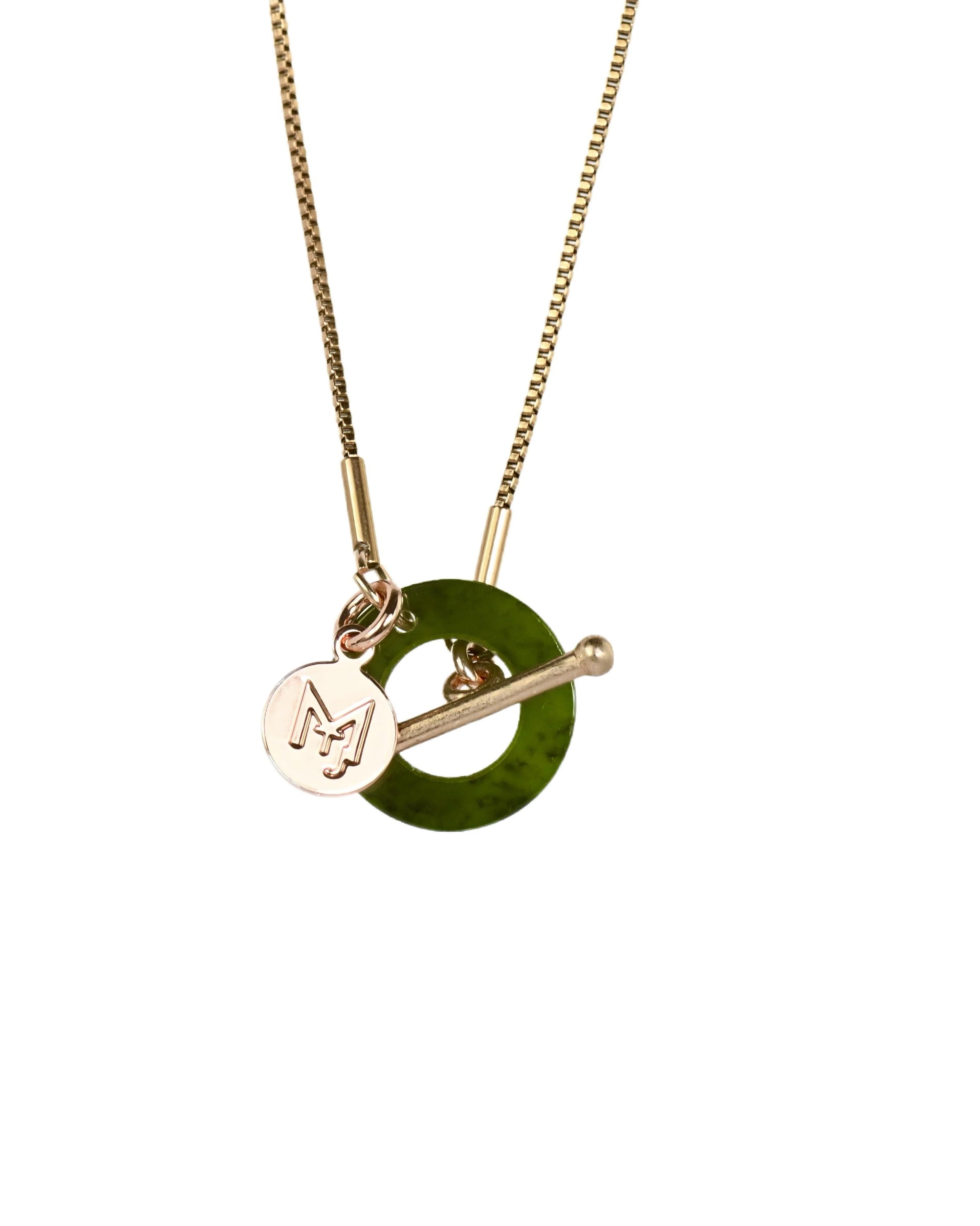 MARILYN TAN JEWELLERY | Nephrite Green Jade Toggle Pendant Necklace