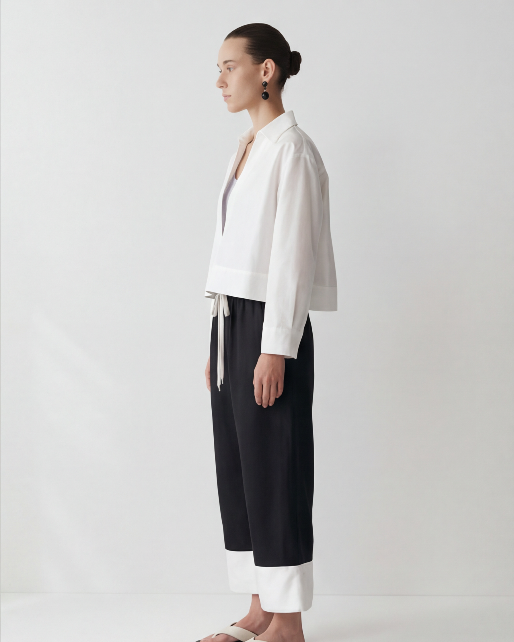 LAYERPLAN | Zerin Contrast Linen Drawstring Pants