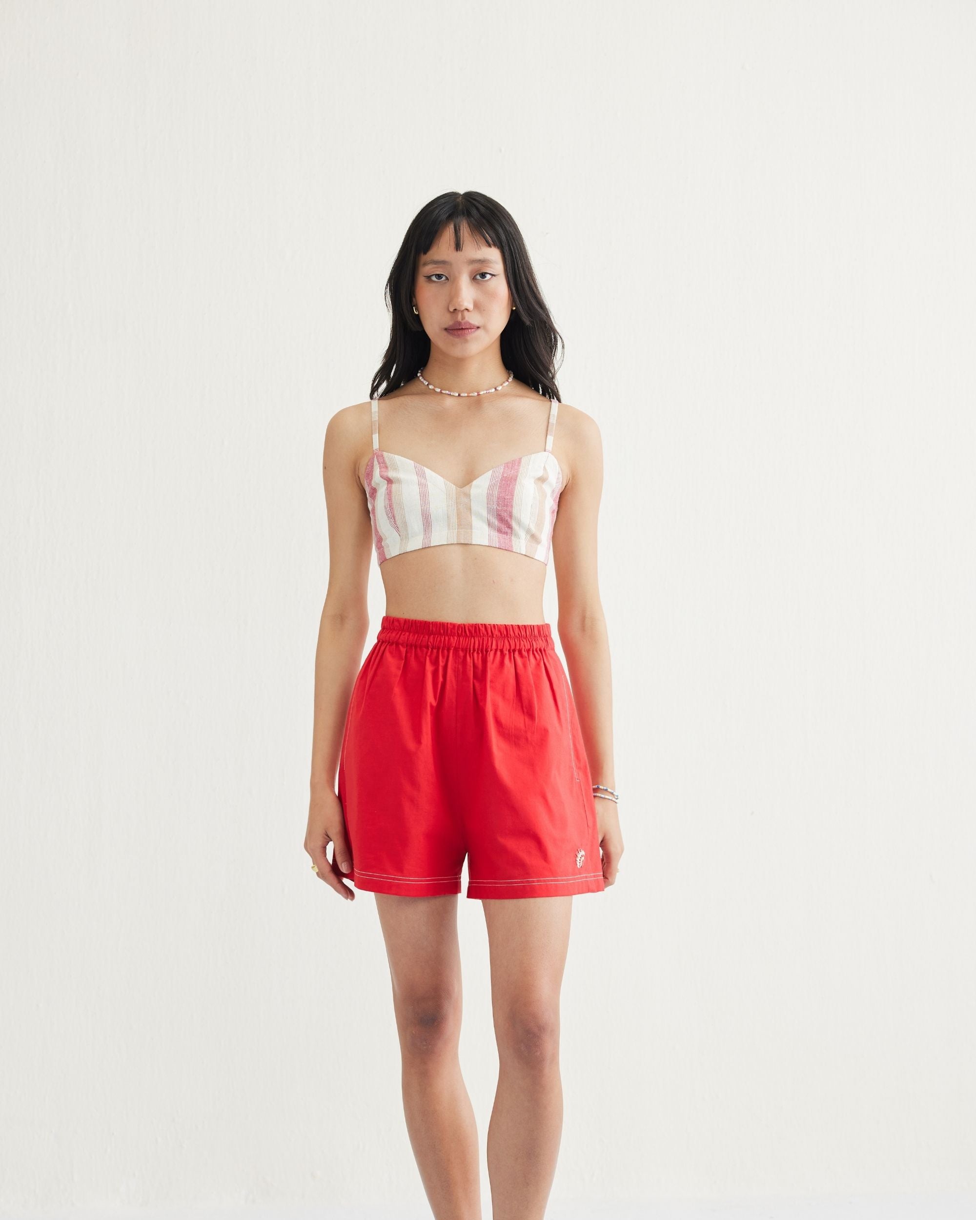 SUI | Serene Sea Handwoven Kala Cotton Bustier Top
