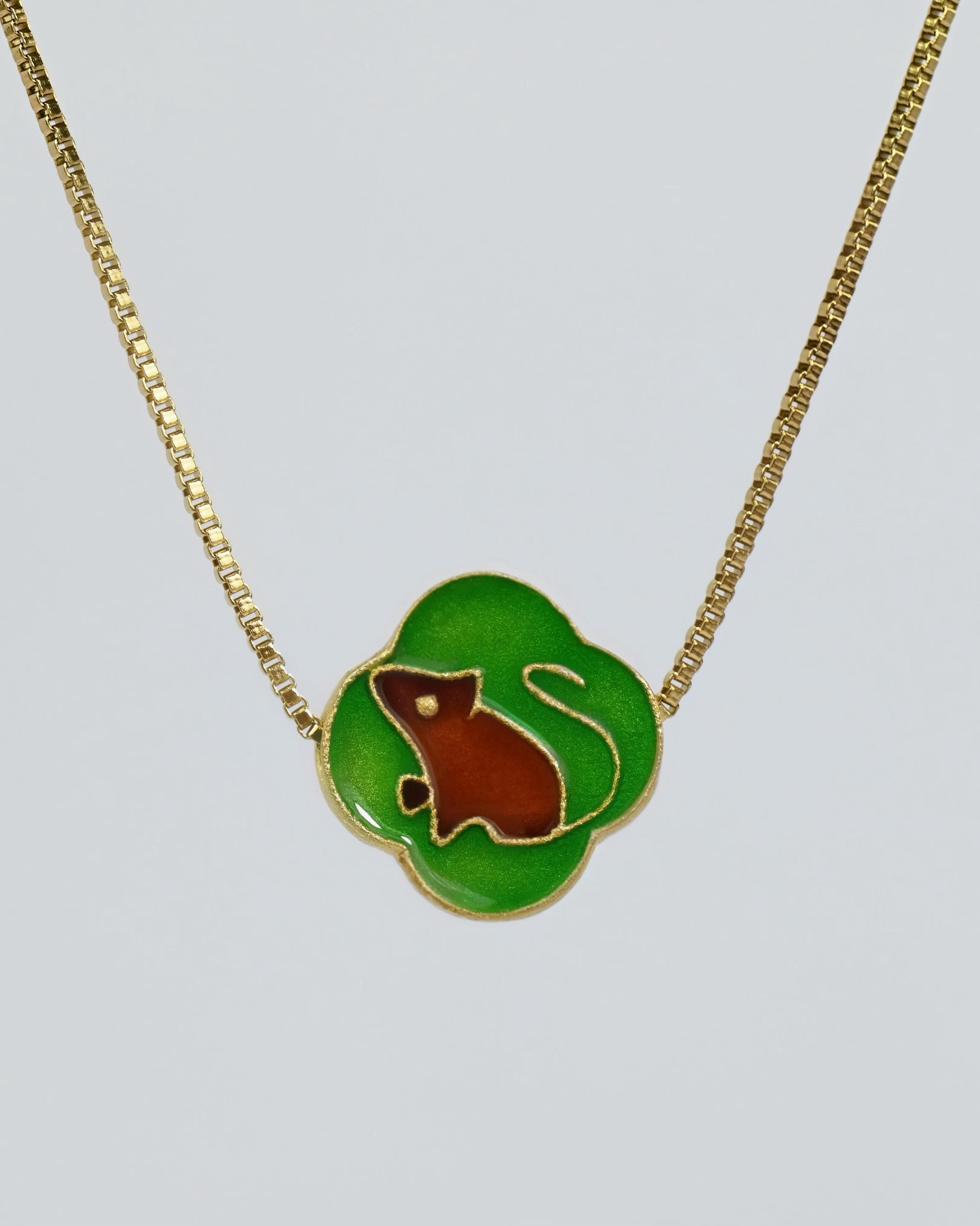MARILYN TAN JEWELLERY | Lucky Zodiac Gold Chain Pendant Necklace With Enamel Charm