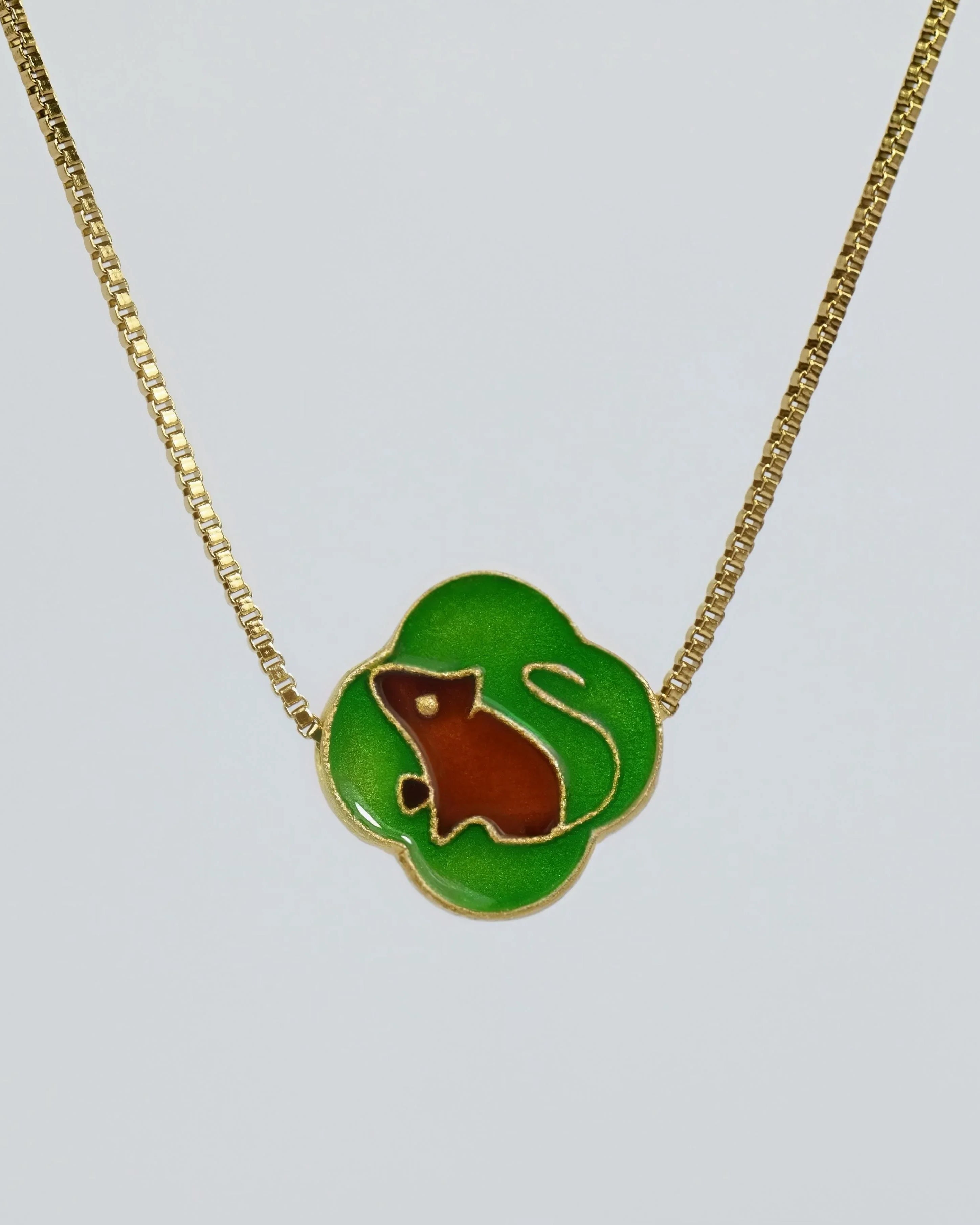 MARILYN TAN JEWELLERY | Lucky Zodiac Gold Chain Pendant Necklace With Enamel Charm