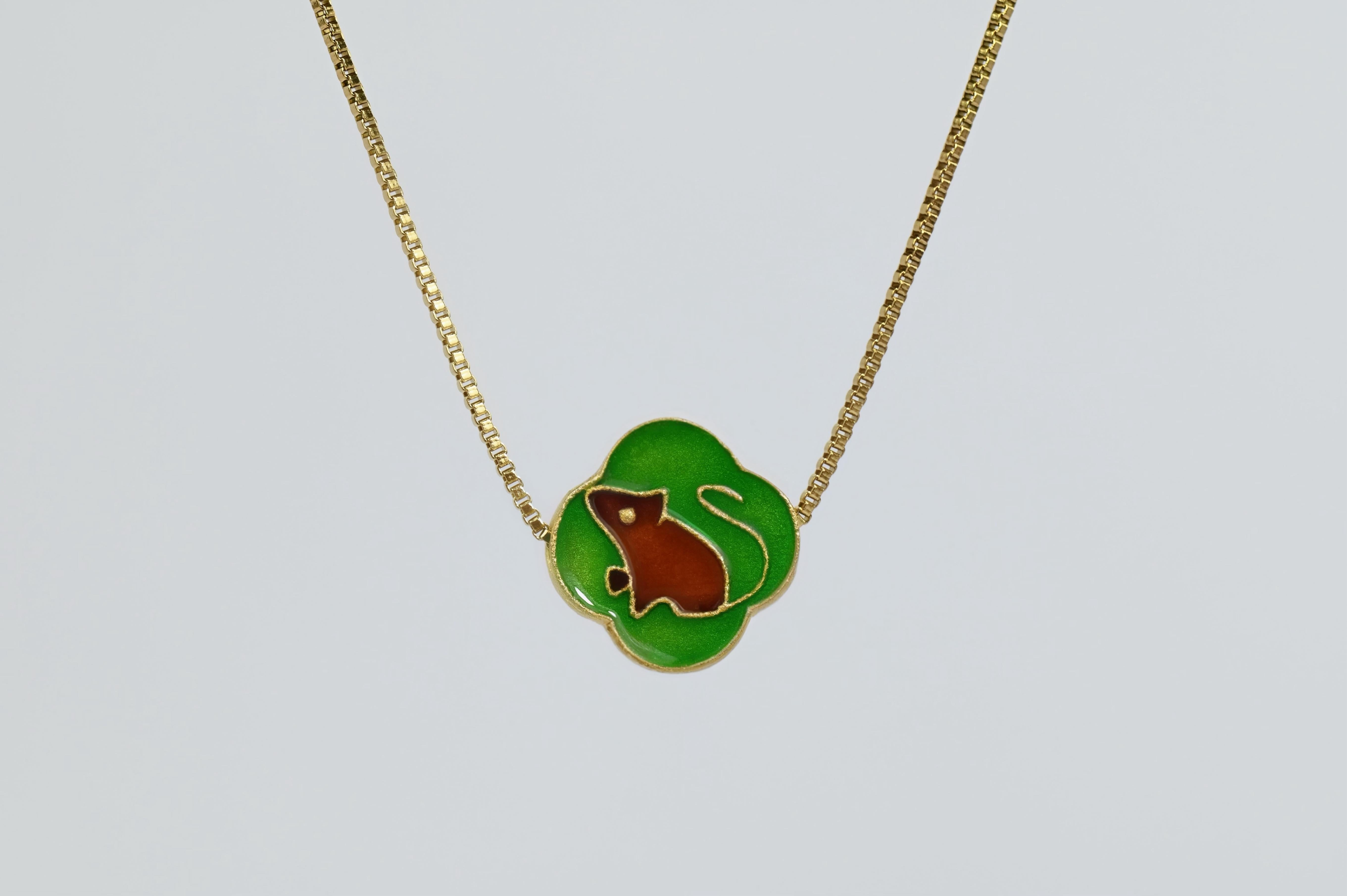 MARILYN TAN JEWELLERY | Lucky Zodiac Gold Chain Pendant Necklace With Enamel Charm