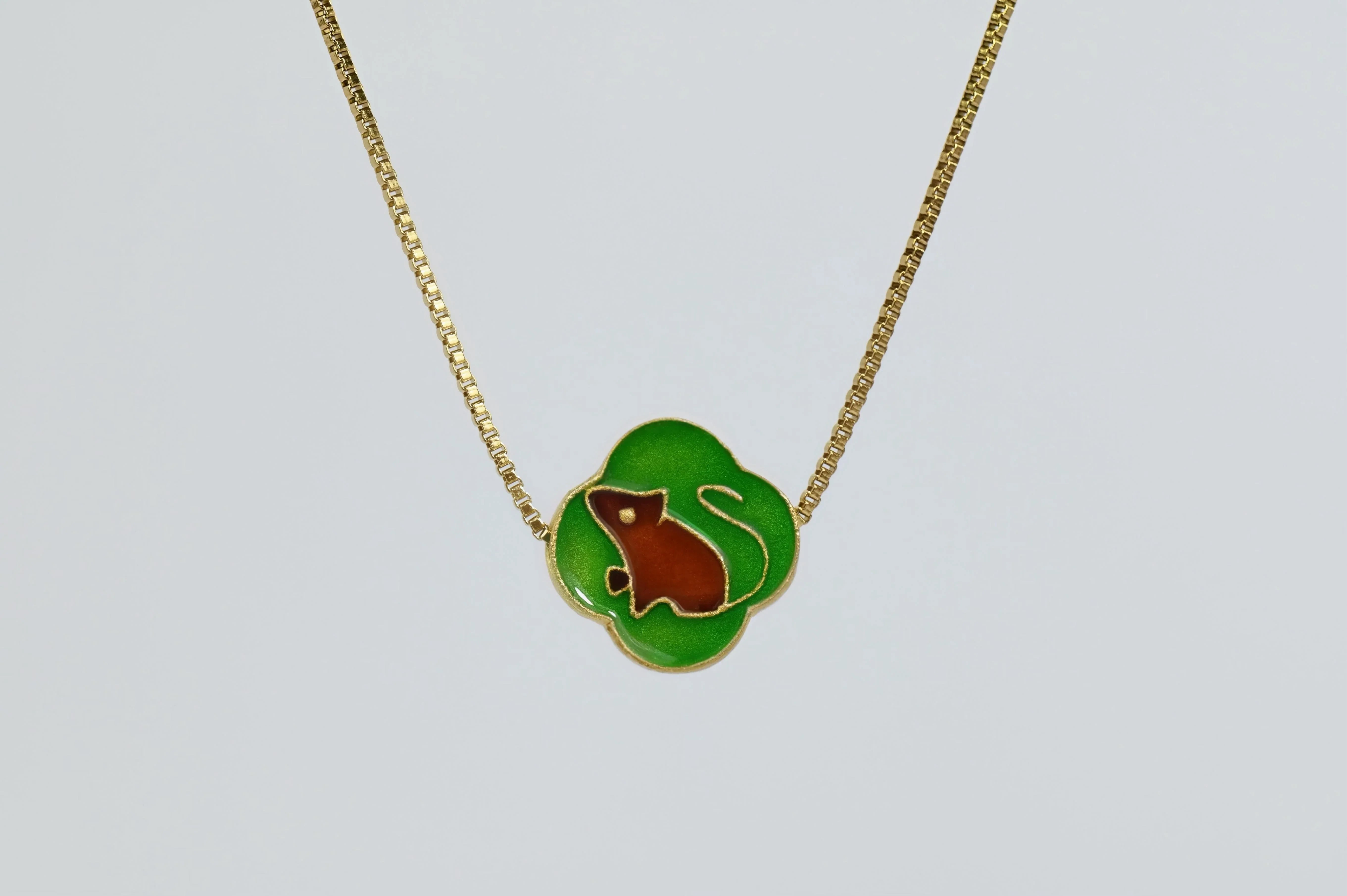 MARILYN TAN JEWELLERY | Lucky Zodiac Gold Chain Pendant Necklace With Enamel Charm