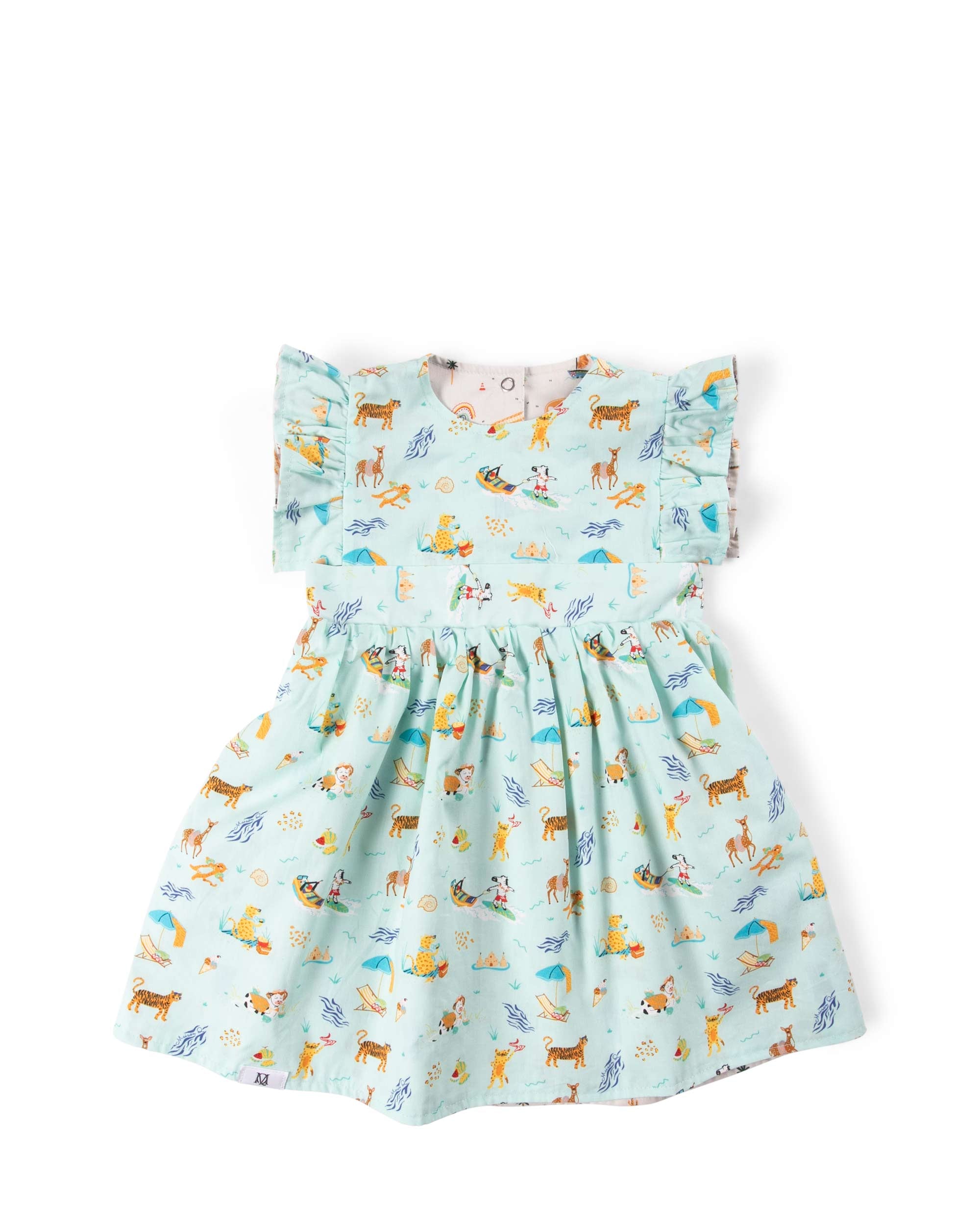 MAISON Q | Tiger Tiger Reversible Flared Sleeves Dress