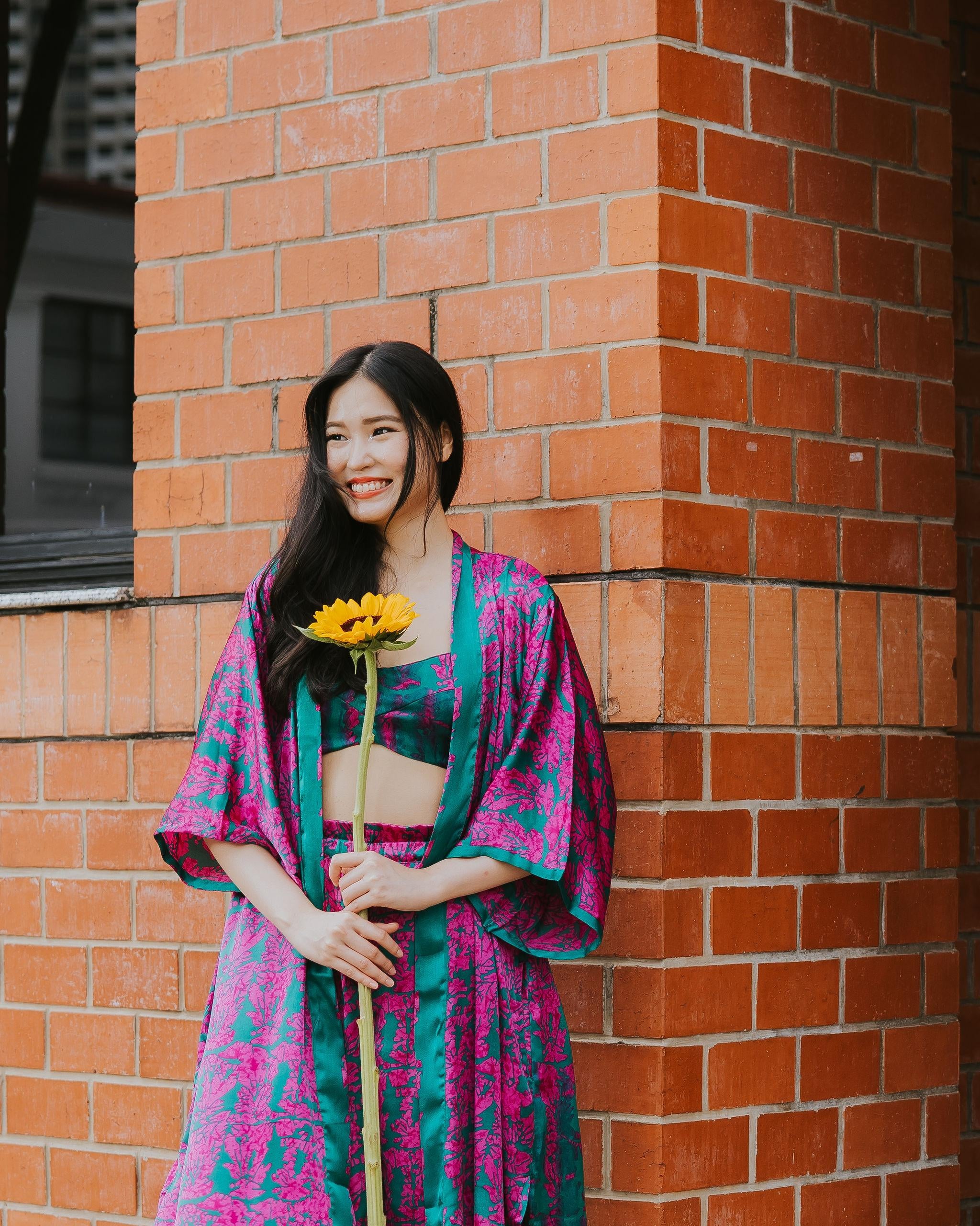 RAJA RANI | Modal Silk Long Kimono