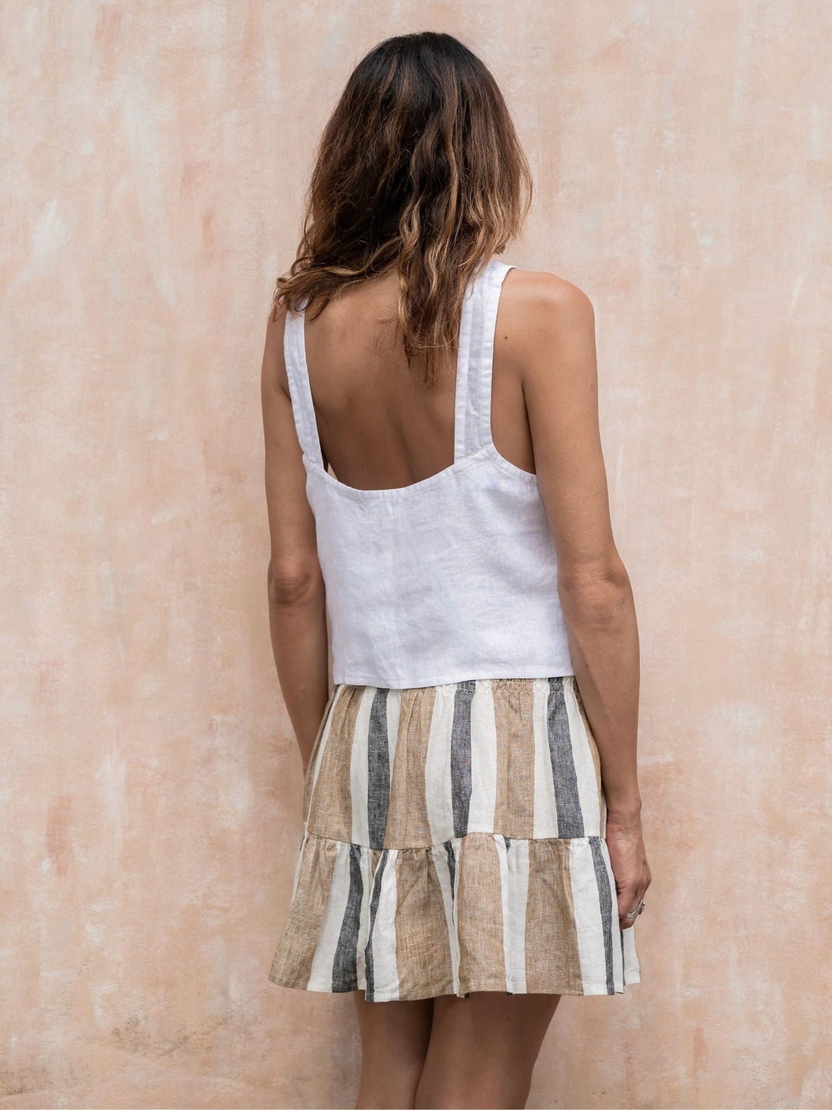 EDITION LIMITEE SINGAPORE | Mini Skirt | Charcoal Stripes