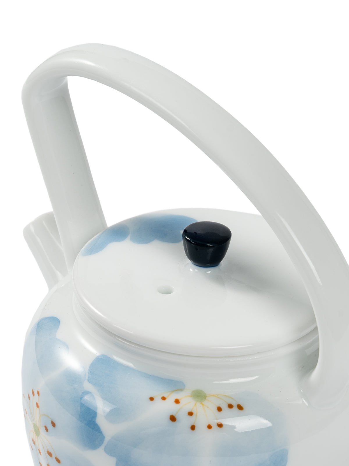 CRAFILAB | Blue Begonia & Slanted Handle Teapot