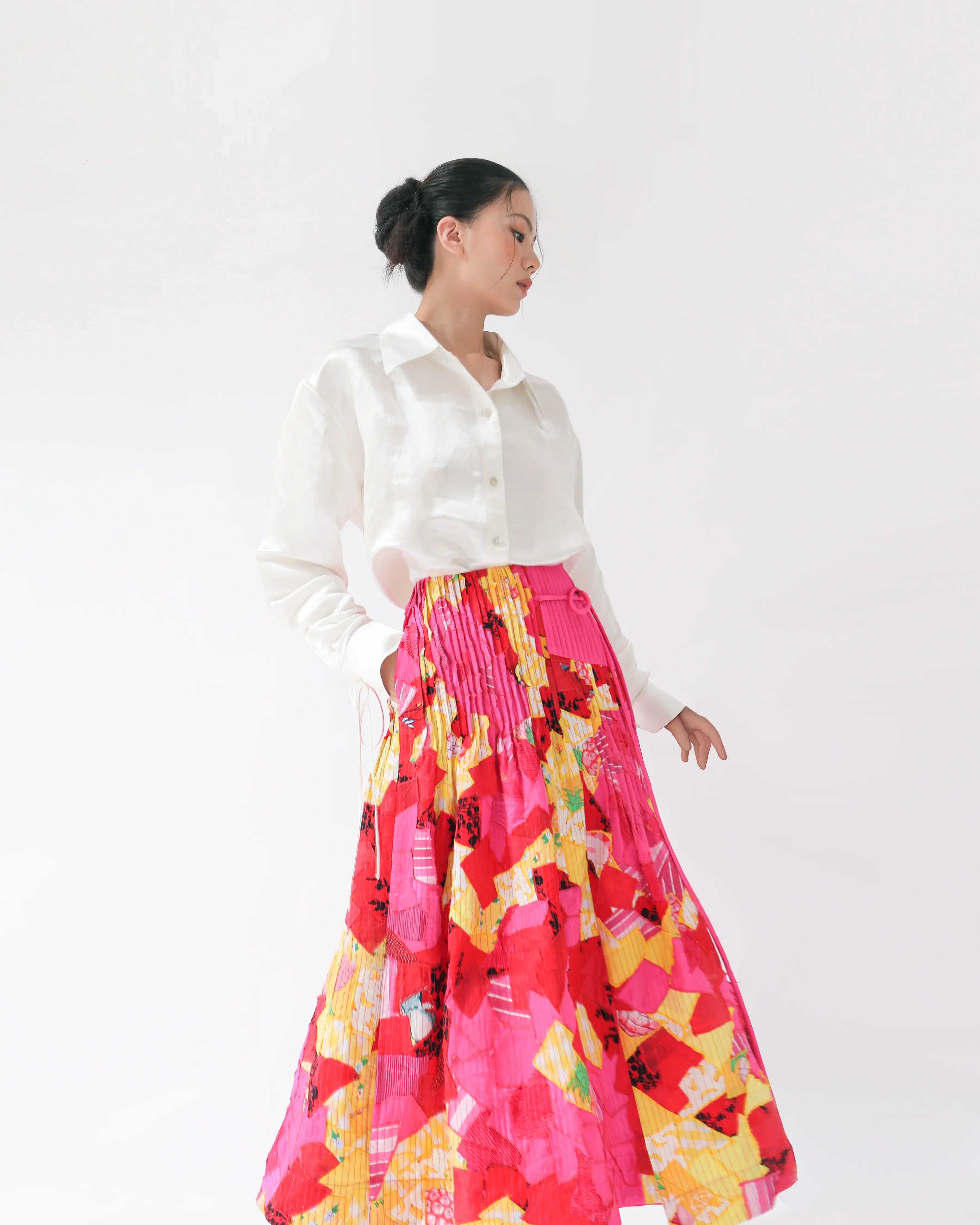 KHAAR | March Flower Midi Skirt