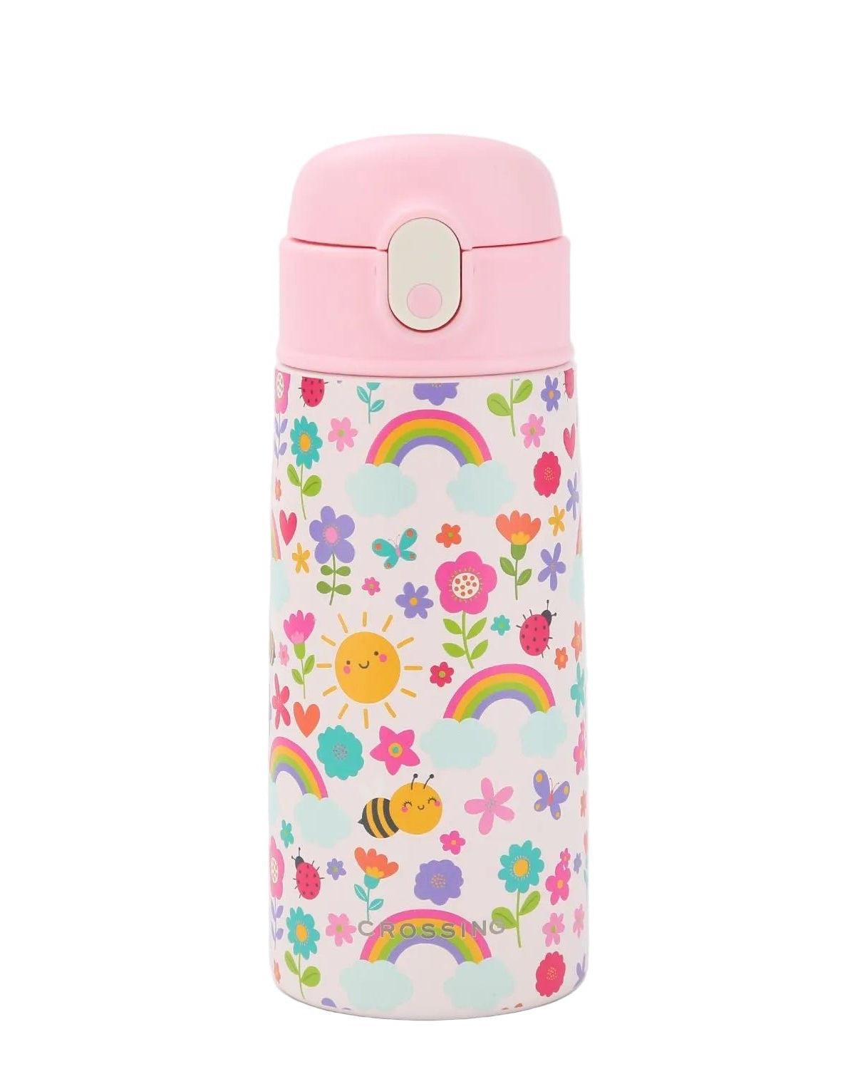 CROSSING | 400ml S/S 316 Kids' Insulated Water Bottle w/ Sipper Silicone Straw