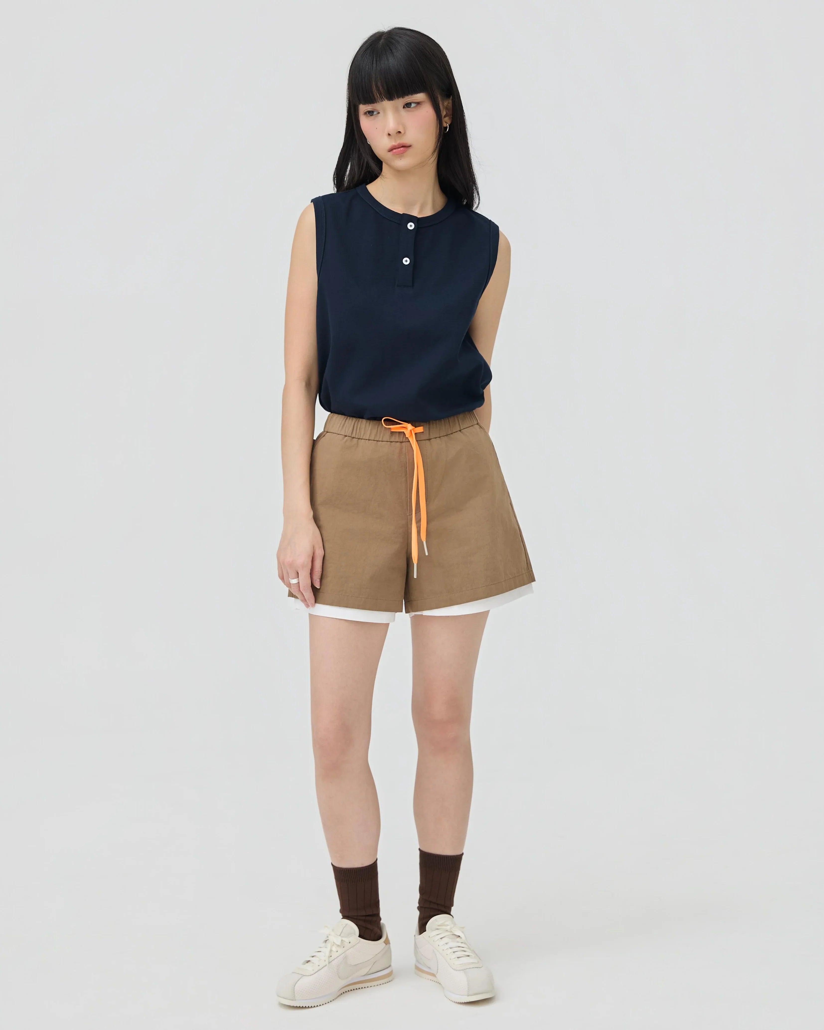 3EIGHTH | Futae Shorts In Sandstone