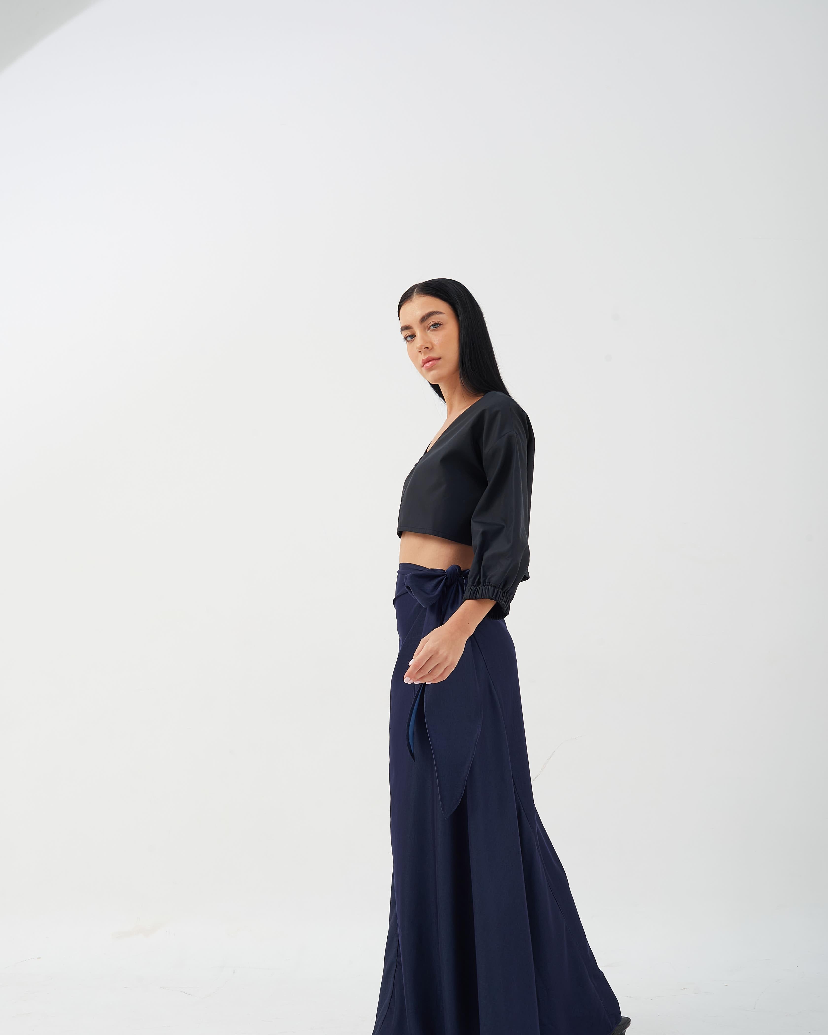 CAELI ECO LUXE | Cropped Puff Sleeve Jacket