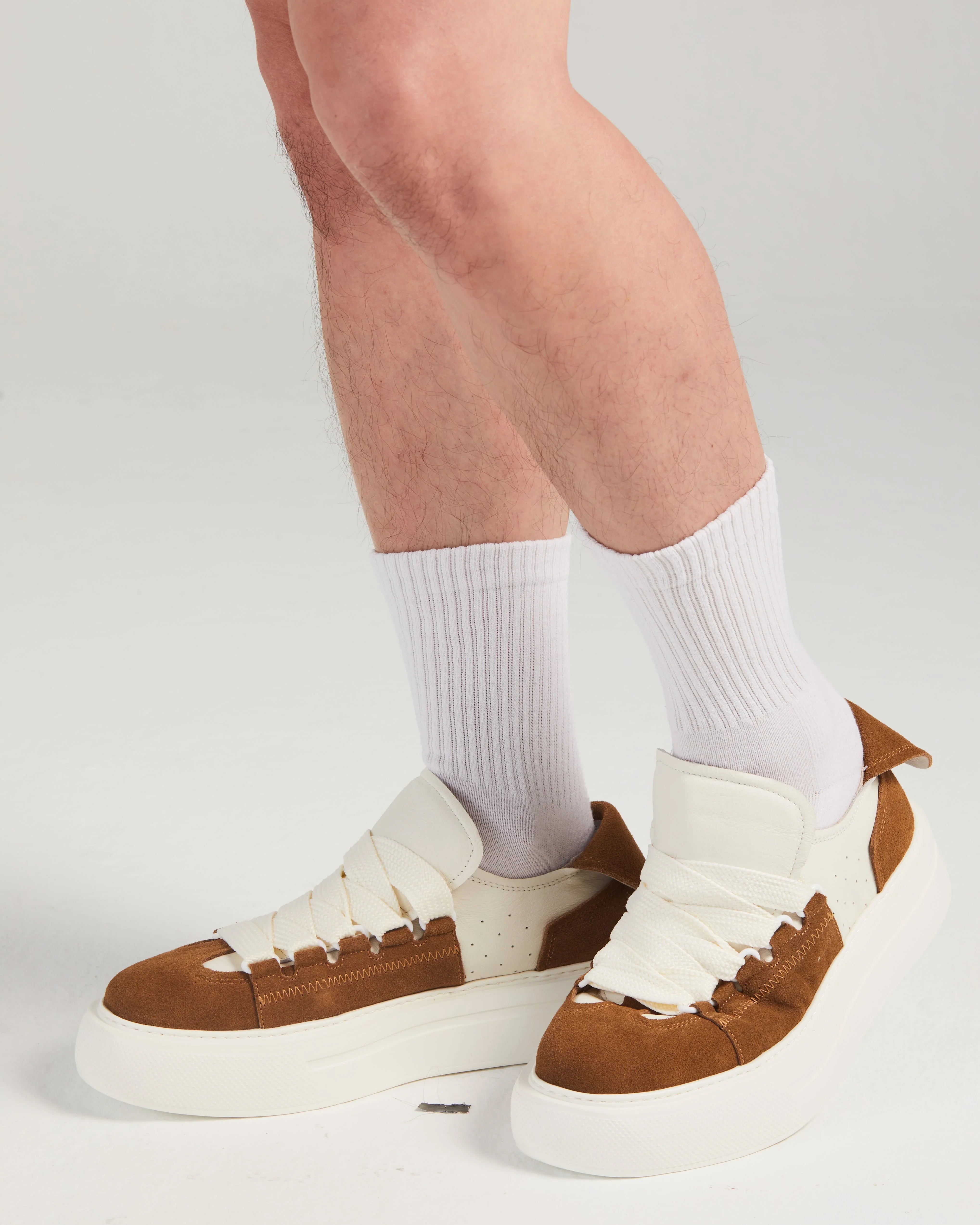 PROJECTWEAR | Felton Broad Shoelace Suede Leather Sneaker Brown
