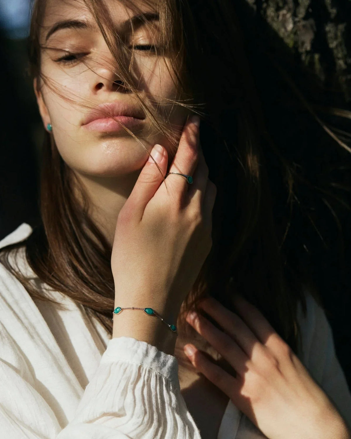RINA LEE | Courage Amazonite Satellite Chain Bracelet
