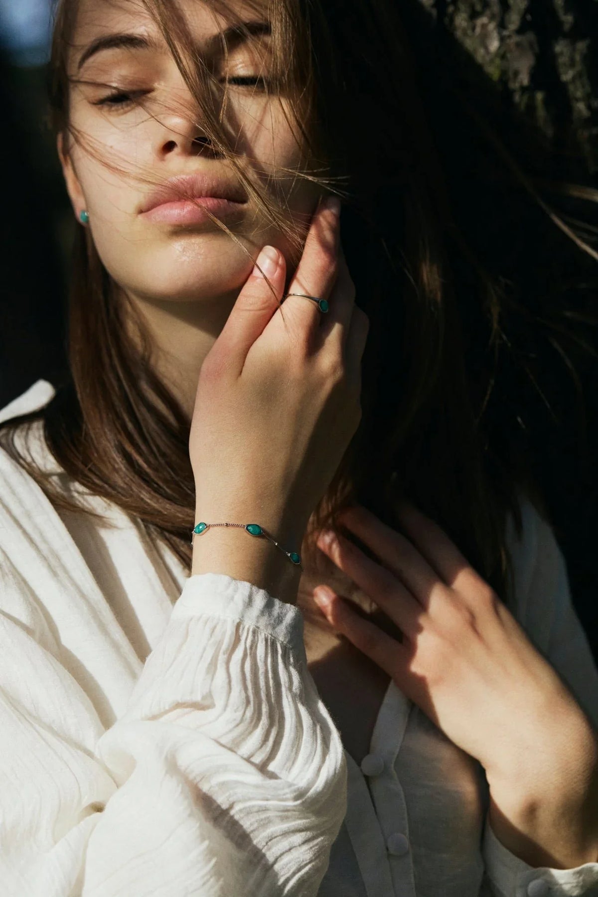 RINA LEE | Courage Amazonite Satellite Chain Bracelet