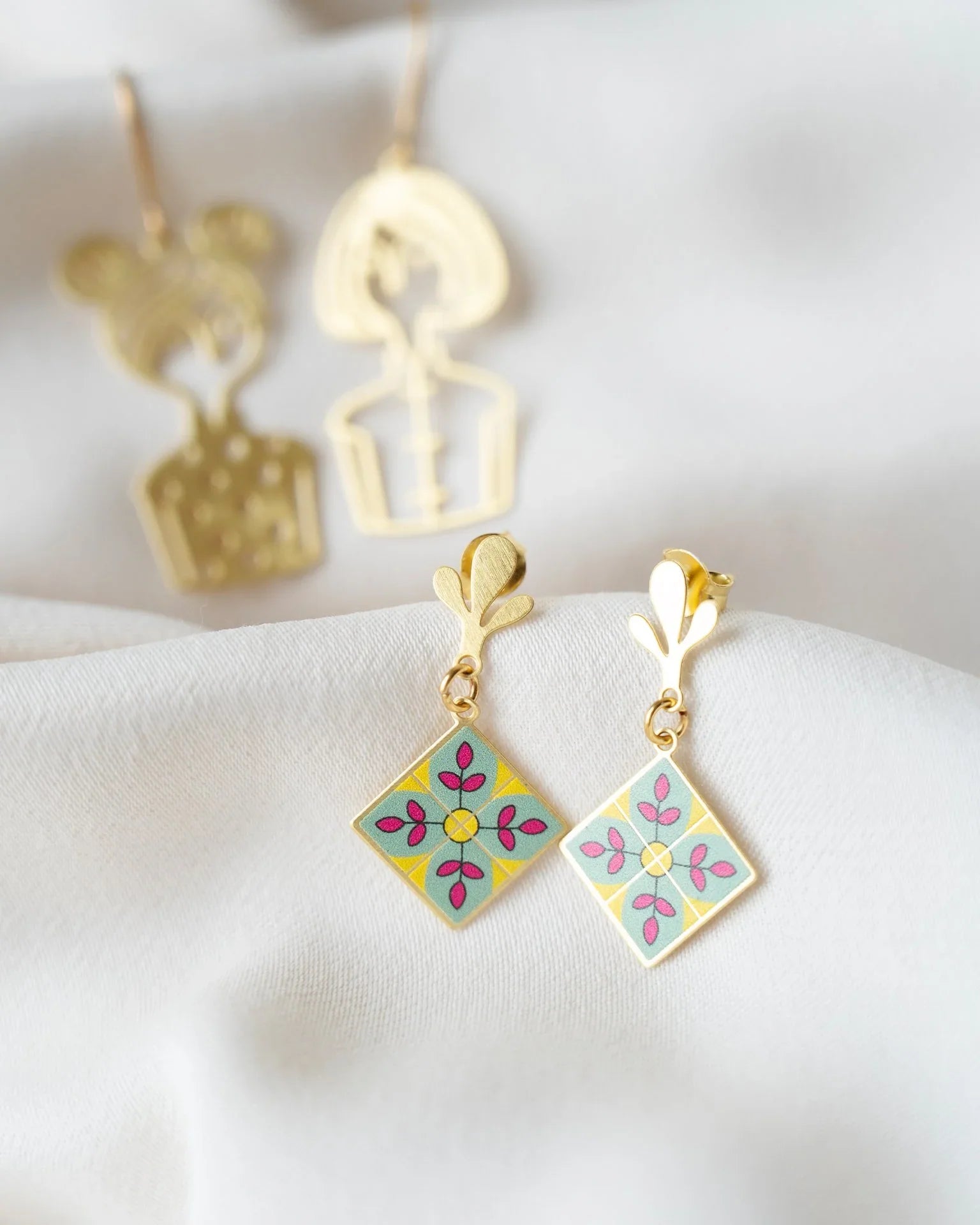 EMBRACE JEWELLERY | Peranakan Tile Earrings