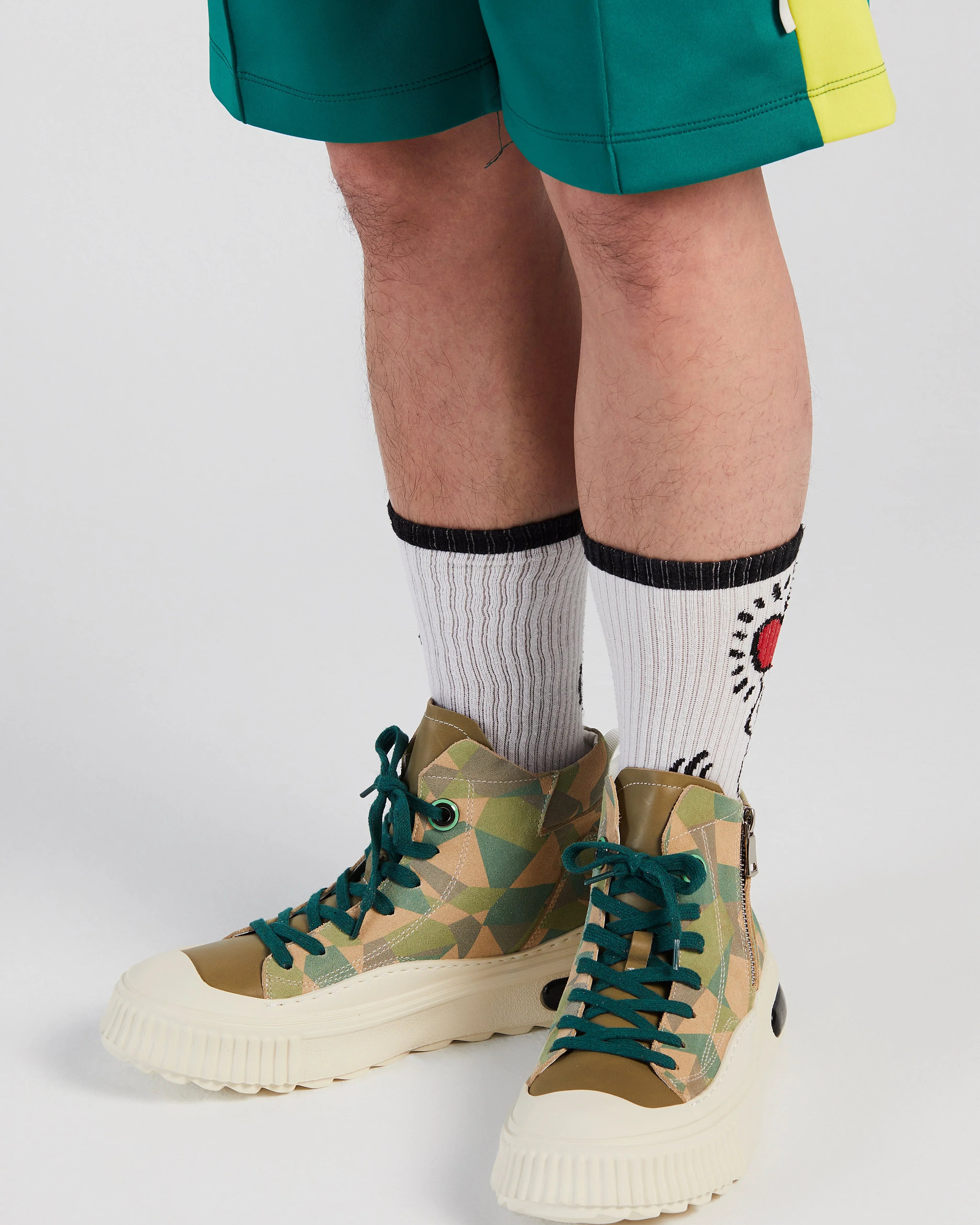 PROJECTWEAR | Farrell Mid Cut Leather Sneaker Green