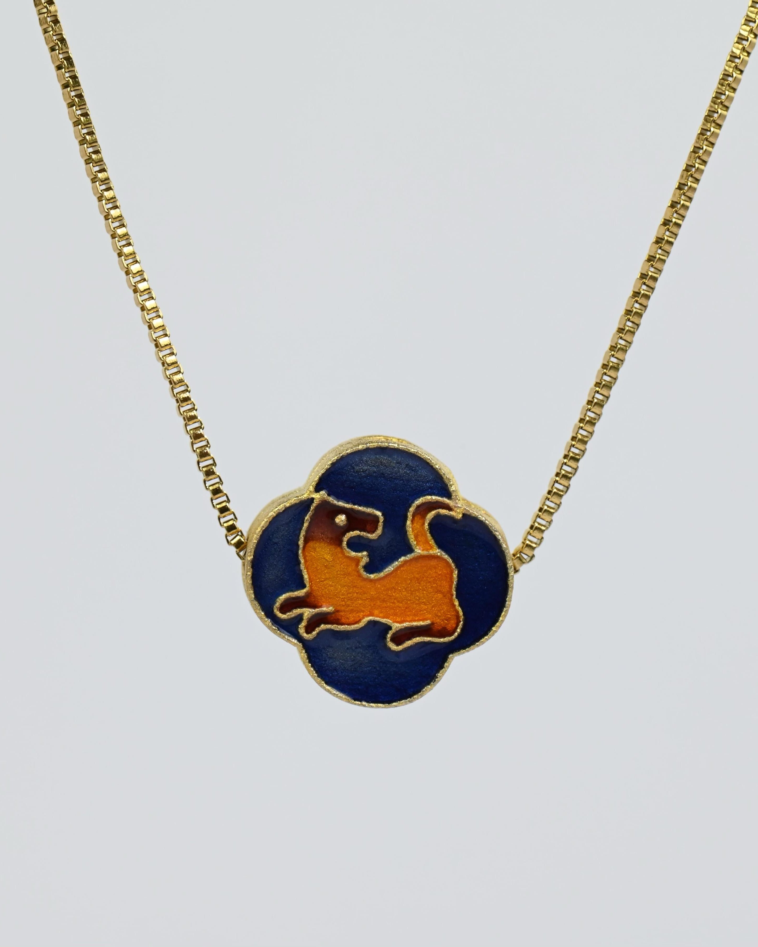 MARILYN TAN JEWELLERY | Lucky Zodiac Gold Chain Pendant Necklace With Enamel Charm