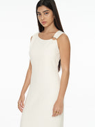 DRESSINGPAULA | Asymmetric Crepe Maxi Dress