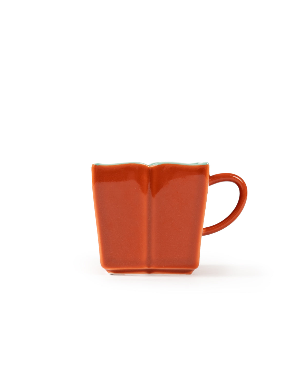 CRAFILAB | Brick Red & Turquoise Handle Tea Cup
