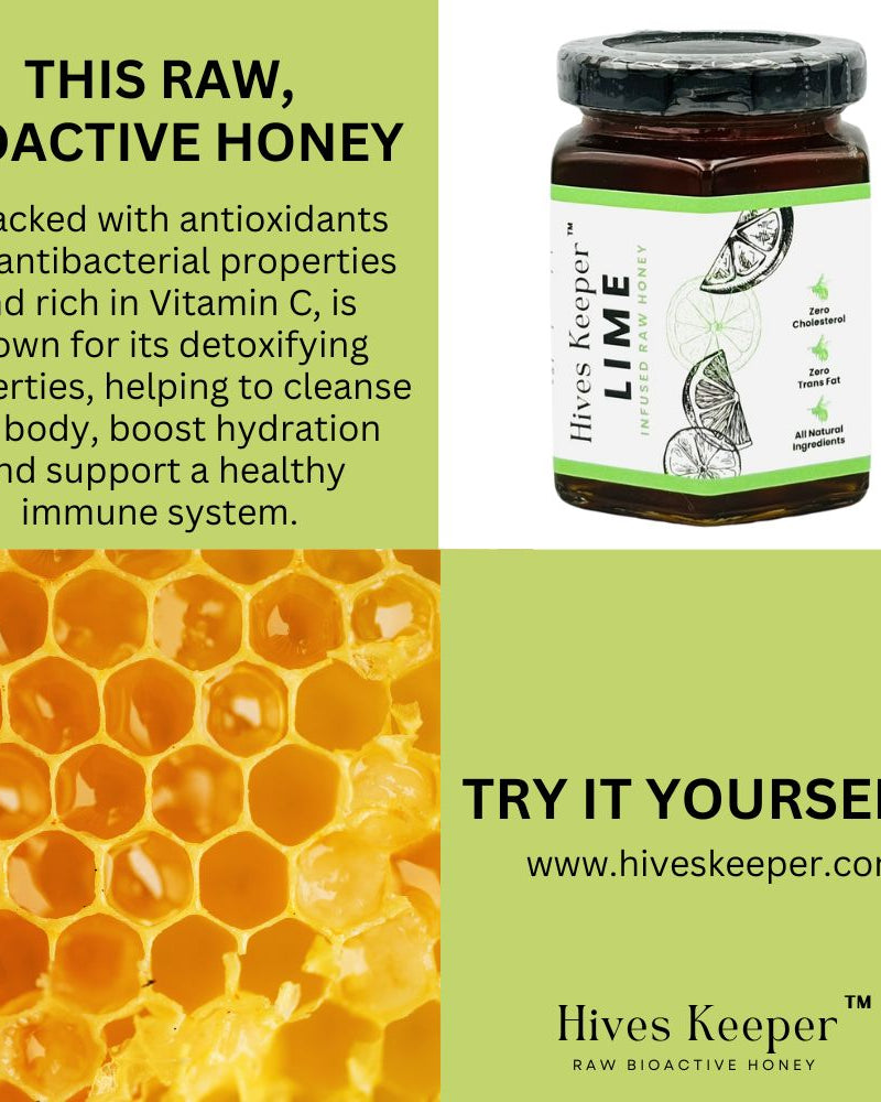 HIVES KEEPER | Infused Raw Honey (with Gift Box) - Lime Infused Raw Honey