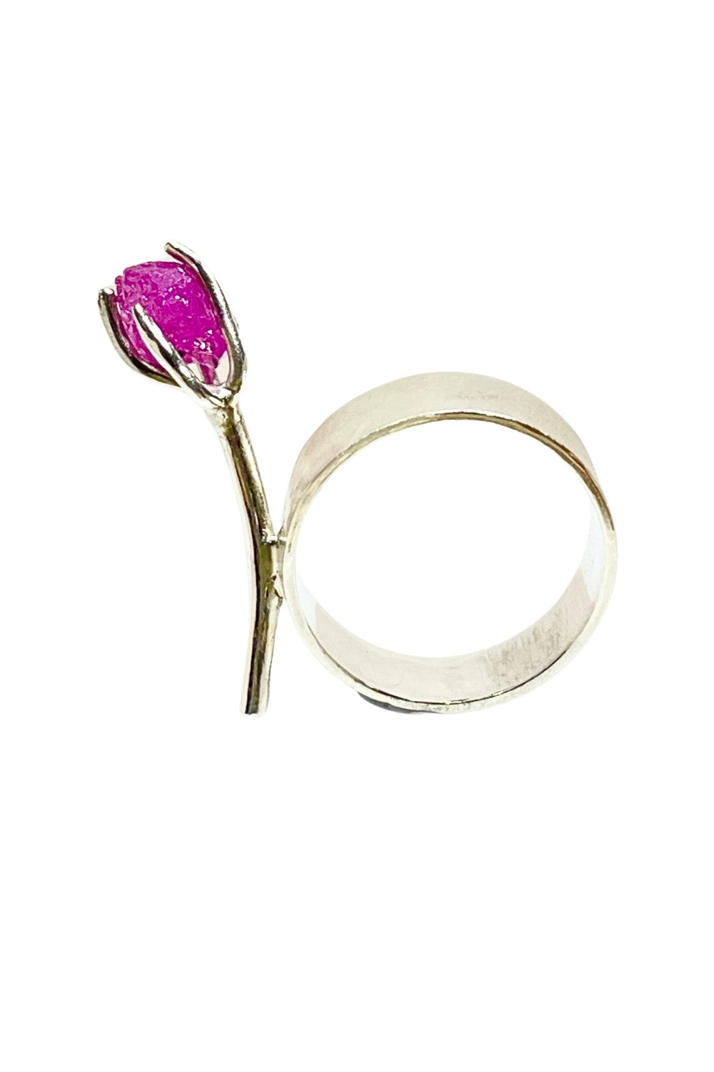 CREATIVE JEWELLERY STUDIO | 2-in-1 Proposal Raw Ruby & Silver Ring by WA by Sylvia