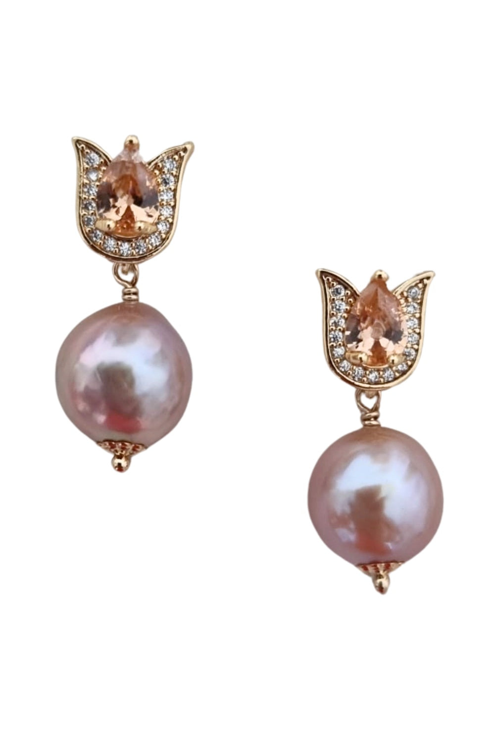 CREATIVE JEWELLERY STUDIO | Baroque Edison Pearls Ear Studs by Satine Gems Jewelry