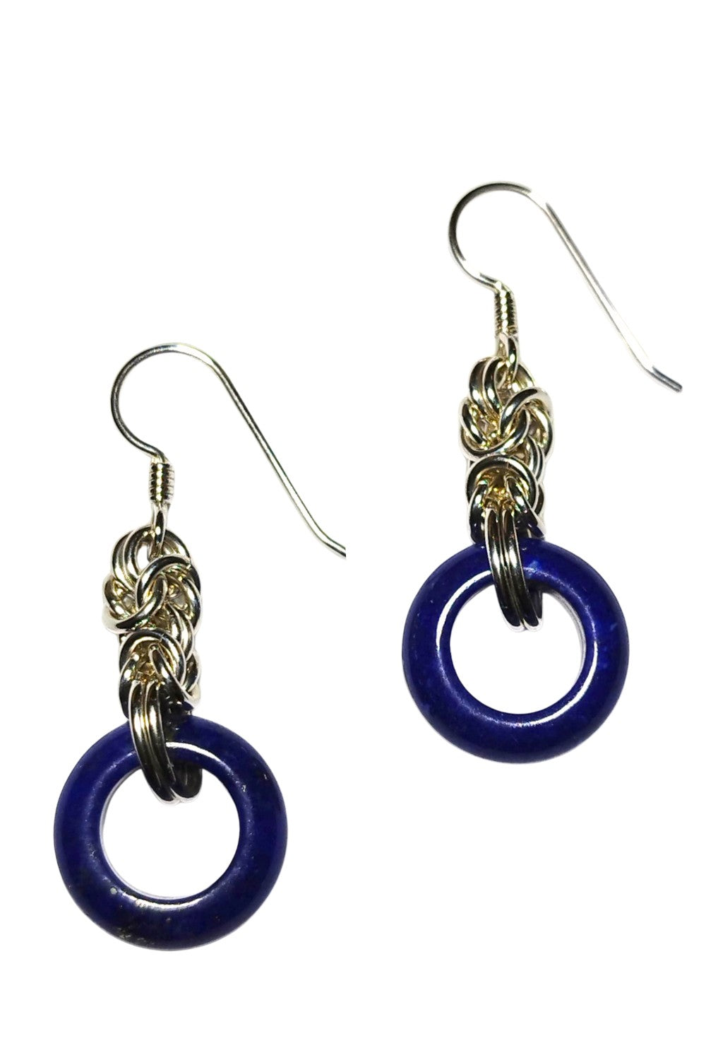 CREATIVE JEWELLERY STUDIO | Royal Byzantine Lapis Lazuli & Silver Earrings by Hooked On Maille